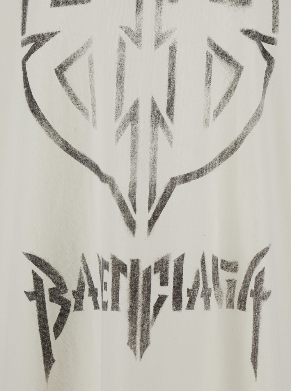 Shop Balenciaga Oversized White T-shirt With Bb  Logo In Jersey Man