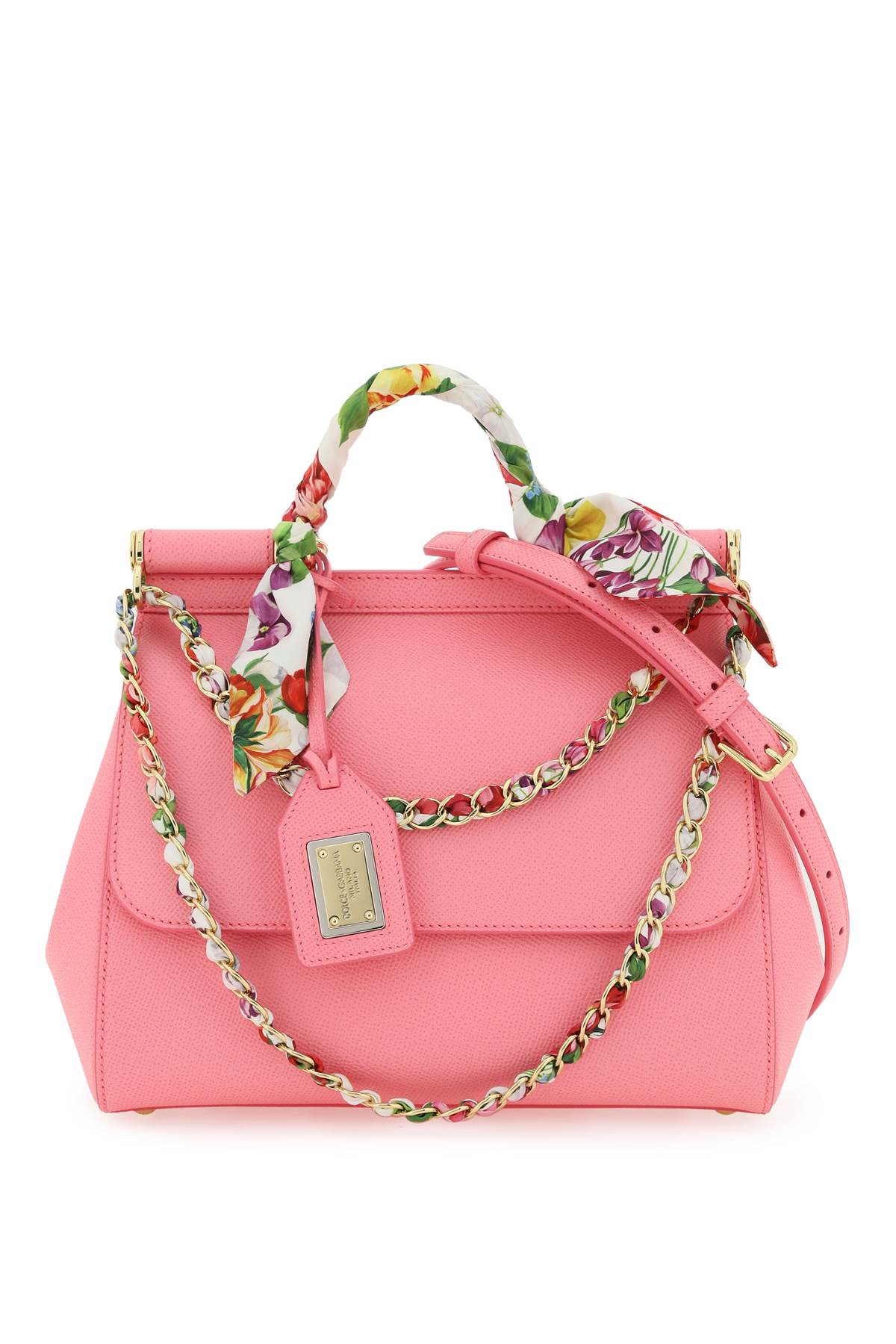 Dolce & Gabbana Hand Bag From The Sicily Line In Medium Size in Pink