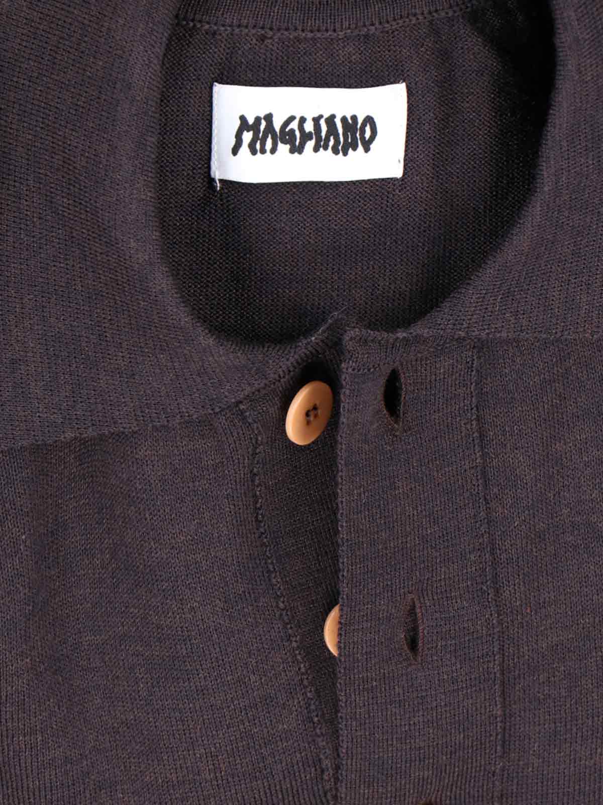 Shop Magliano Polo Sweater In Brown