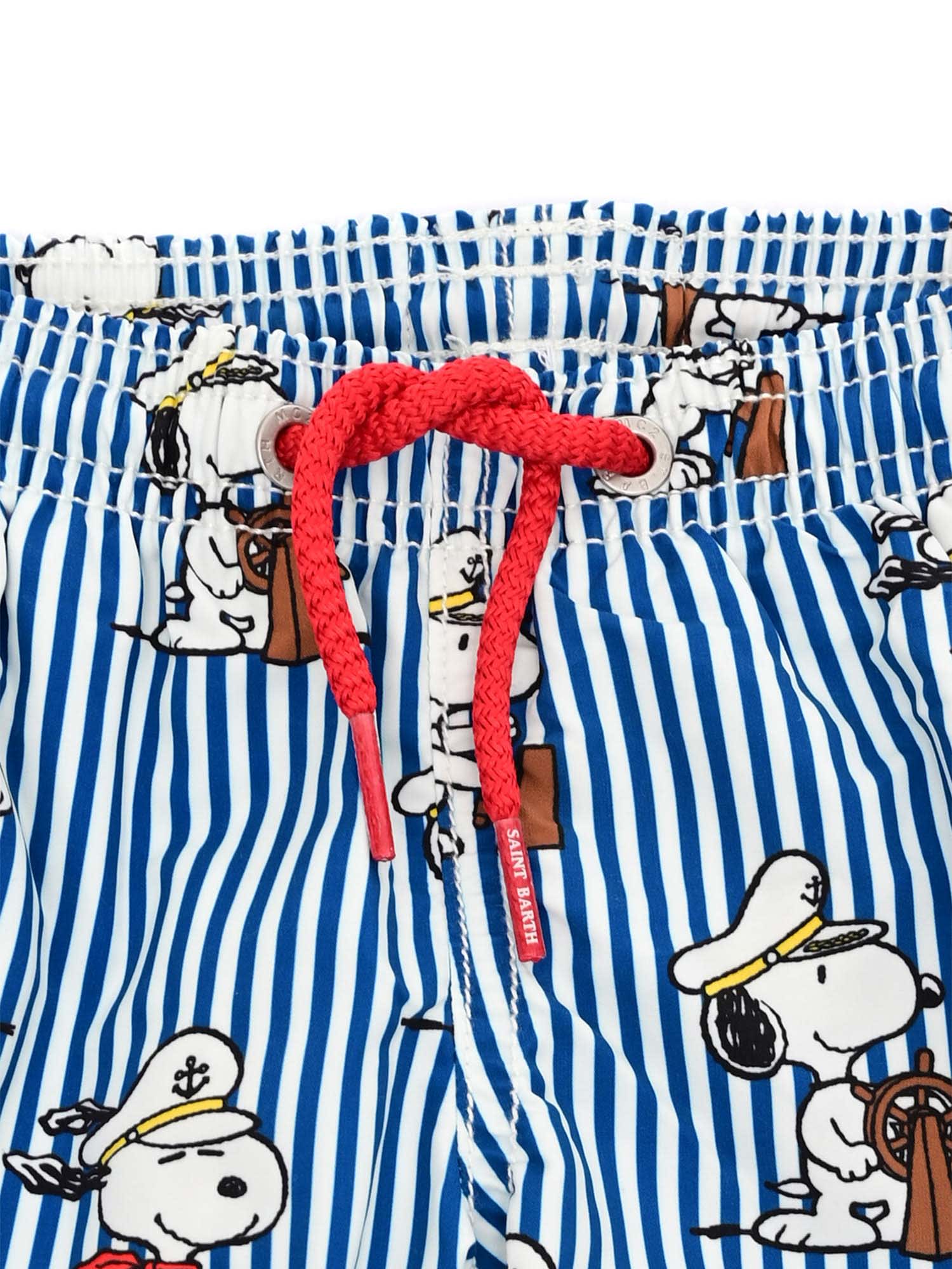 Mc2 Saint Barth Jean-snoopy Nautical Stripes S 61 In Blue