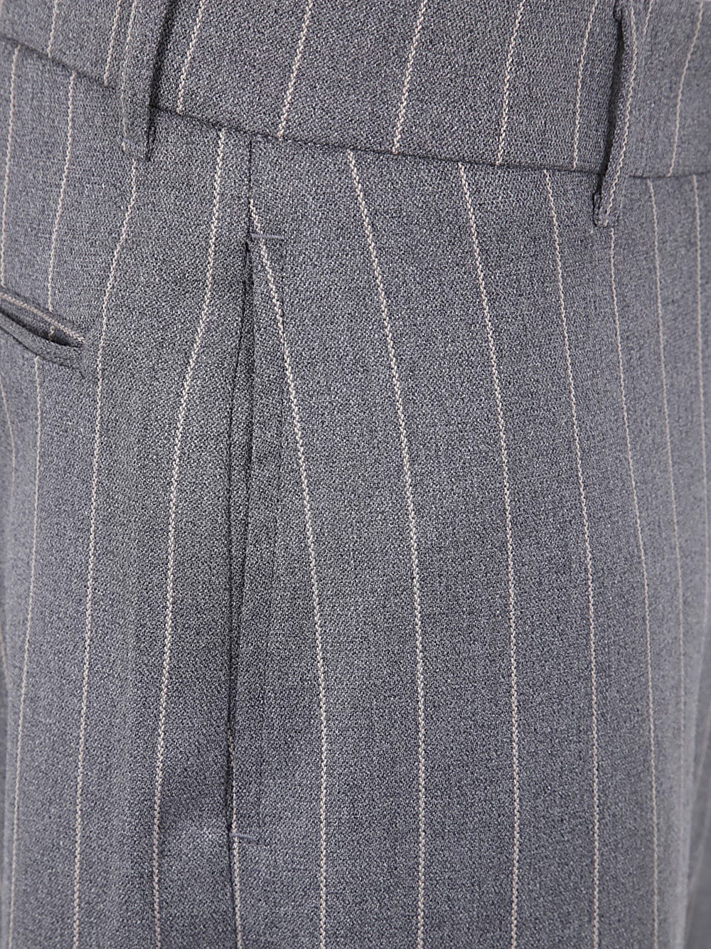 Shop Family First Milano Regular Pants Striped In Gy Grey