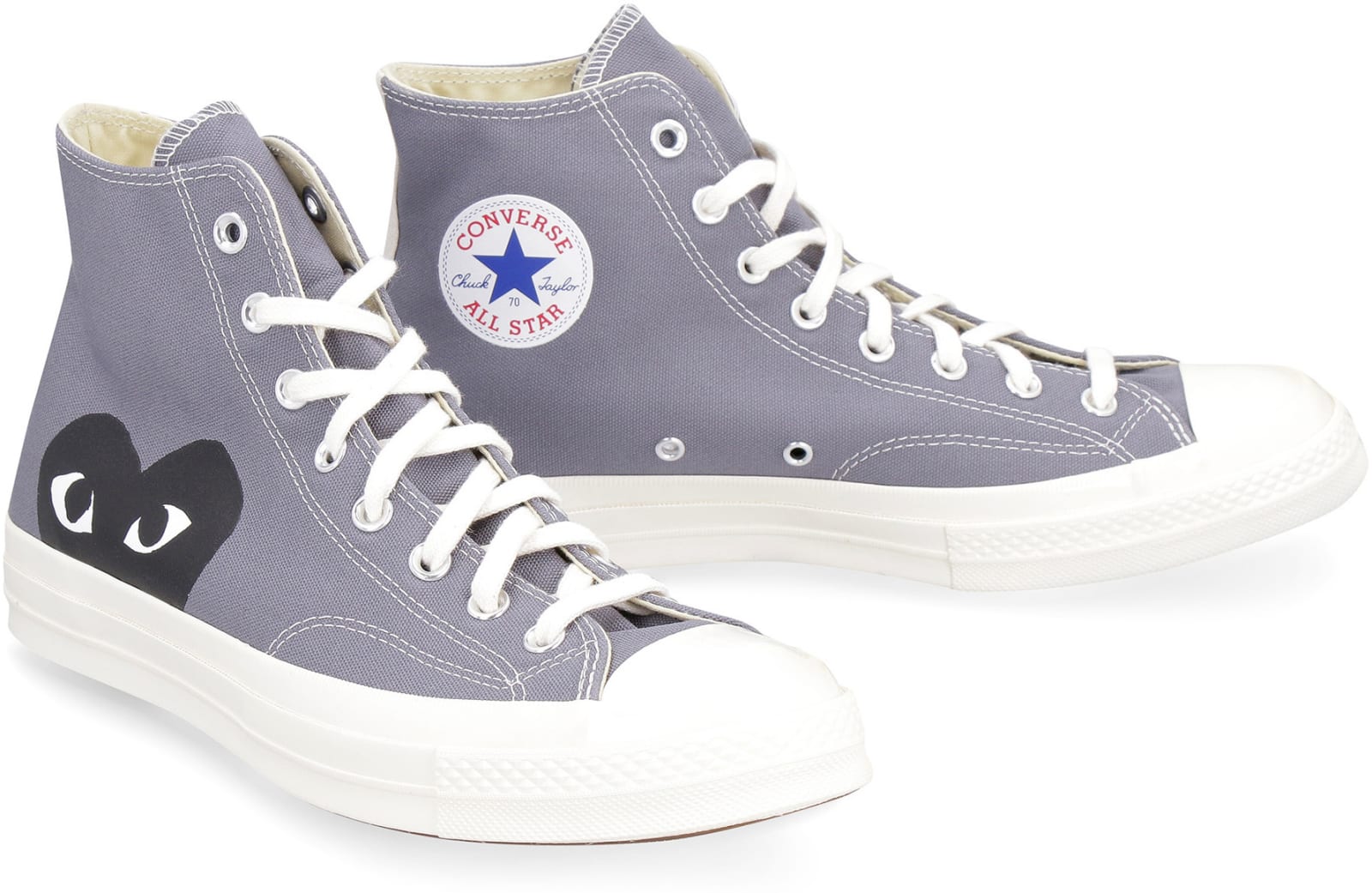 Shop Comme Des Garçons Play Chuck 70 High-top Sneakers In Grey