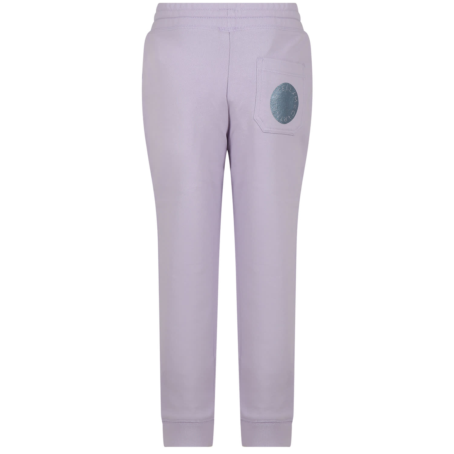 Shop Stella Mccartney Purple Trousers For Girl With Logo In Violet