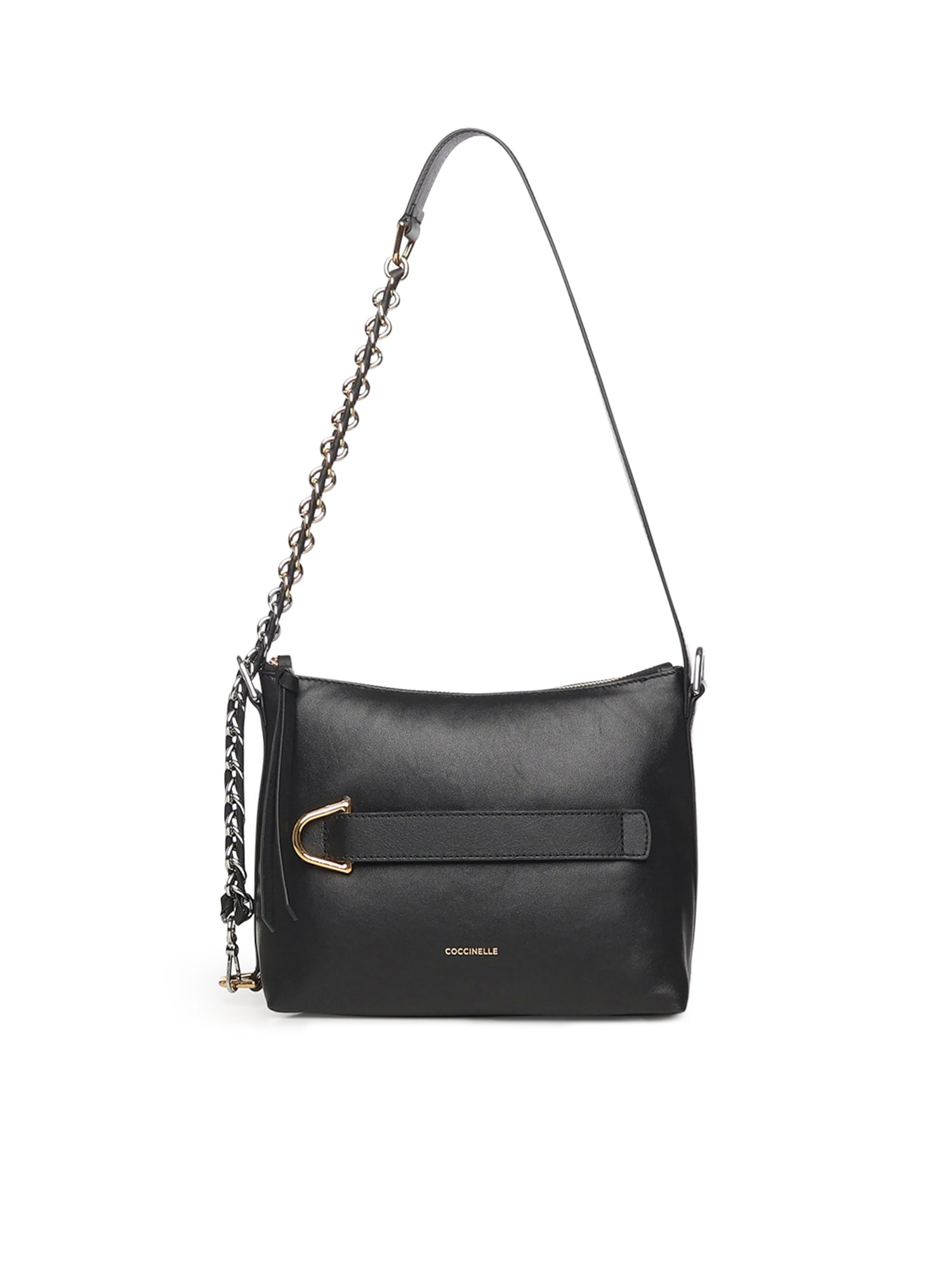 Coccinelle Chain-strap Shoulder Bag In Black