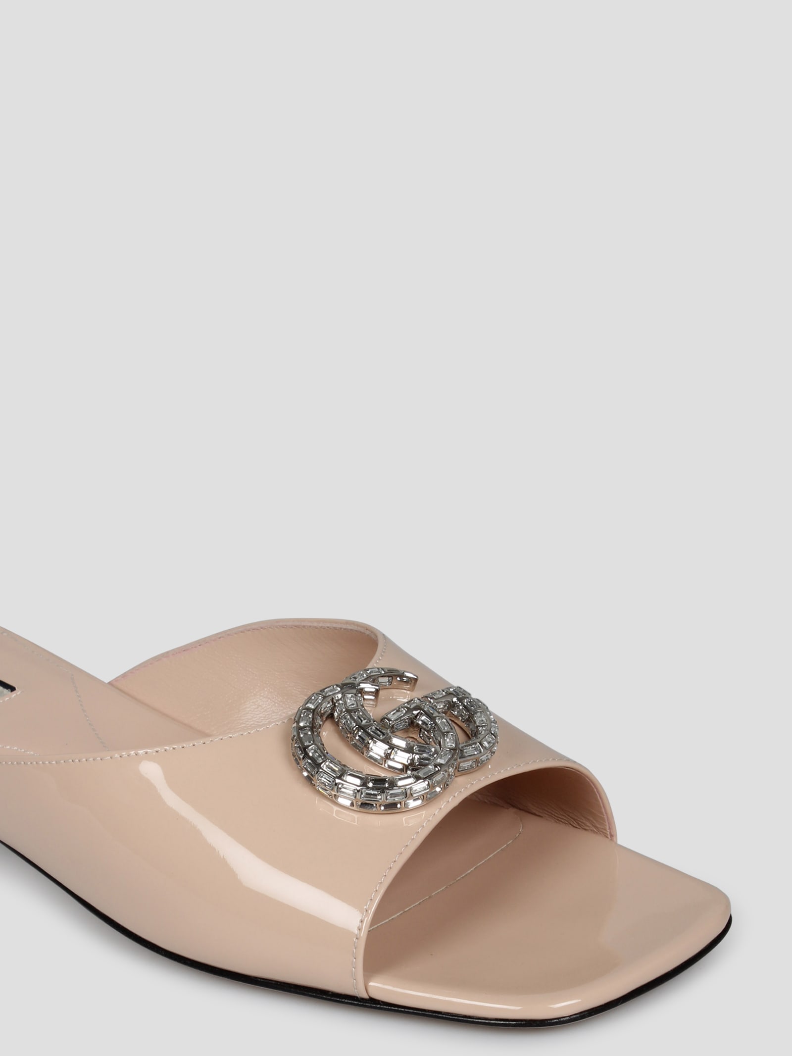 Shop Gucci Double G Slide Sandal In Pink & Purple