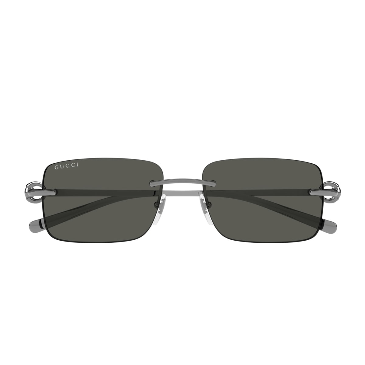 Gucci Gg1703s Linea Horsebit 001 Ruth 001 Ruthenium Grey Sunglasses In Argento