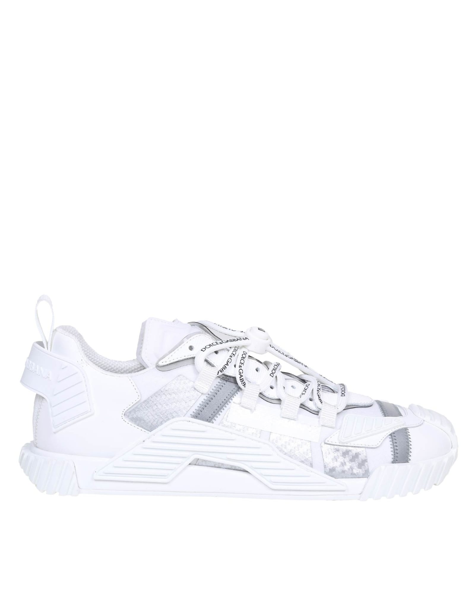 Dolce & Gabbana Slip On Ns1 In Mix Of Materials In White/white