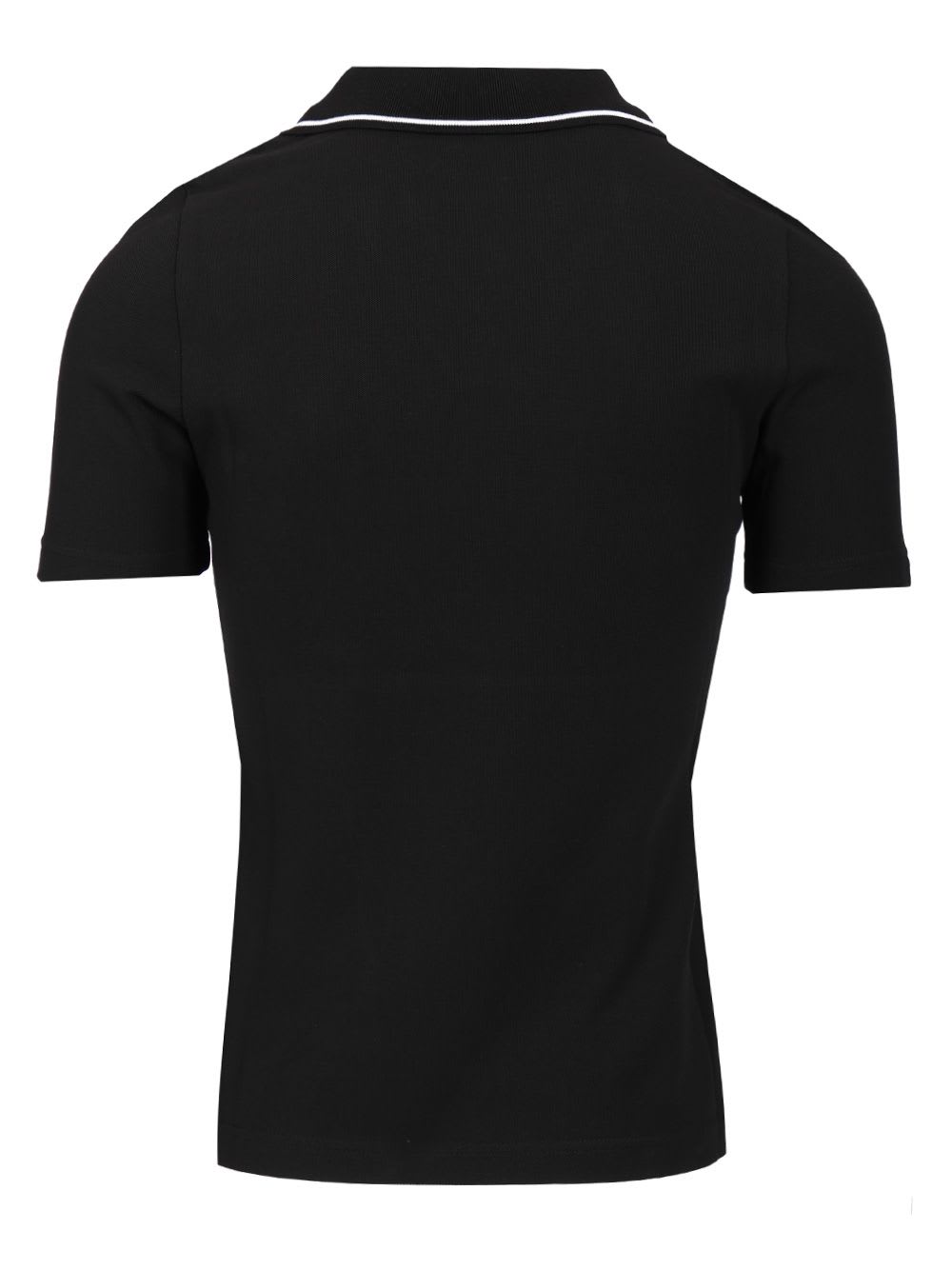 Shop Moncler Polo Shirt In Black