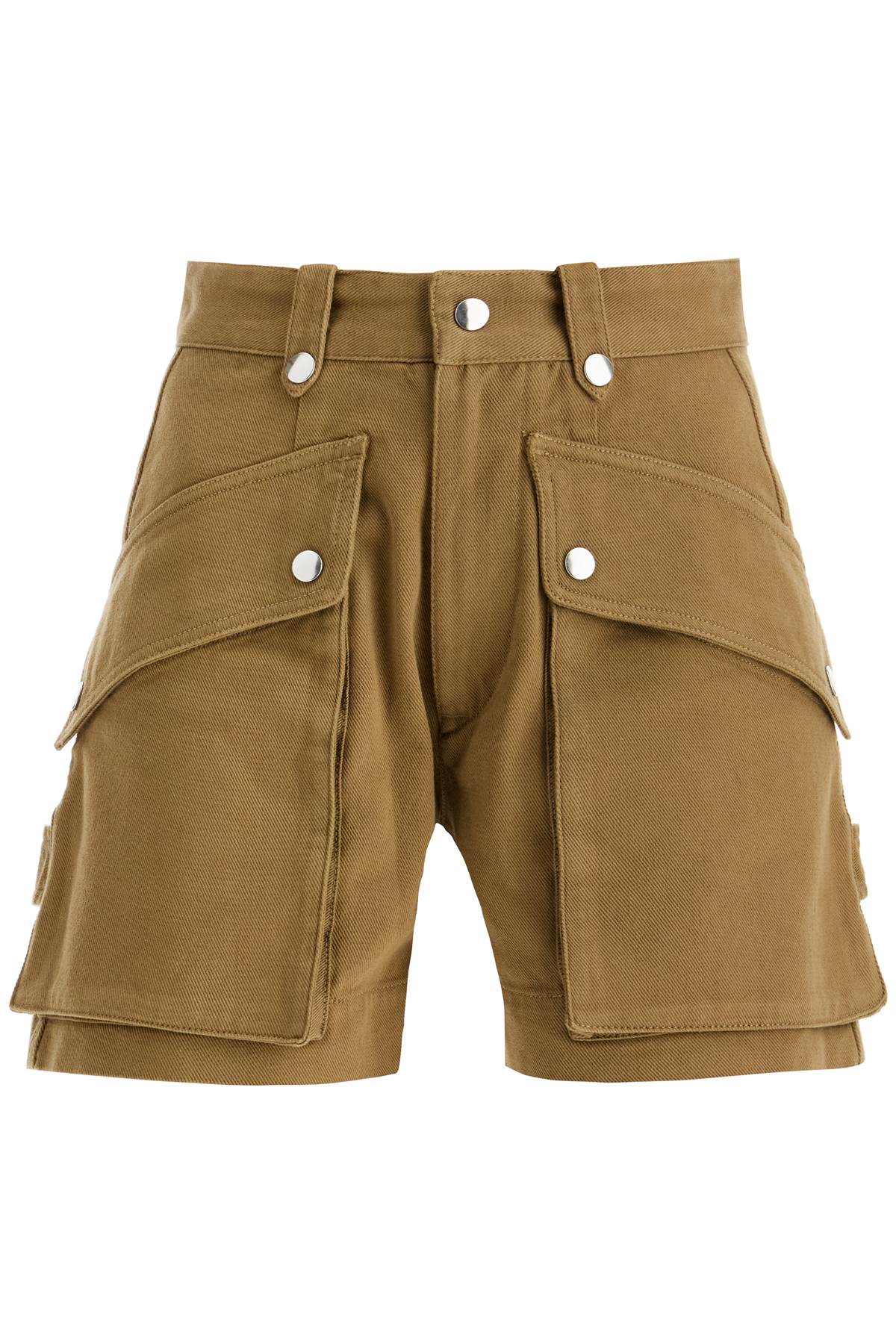 Shop Marant Etoile Denim Jemmy Shorts In Khaki (khaki)