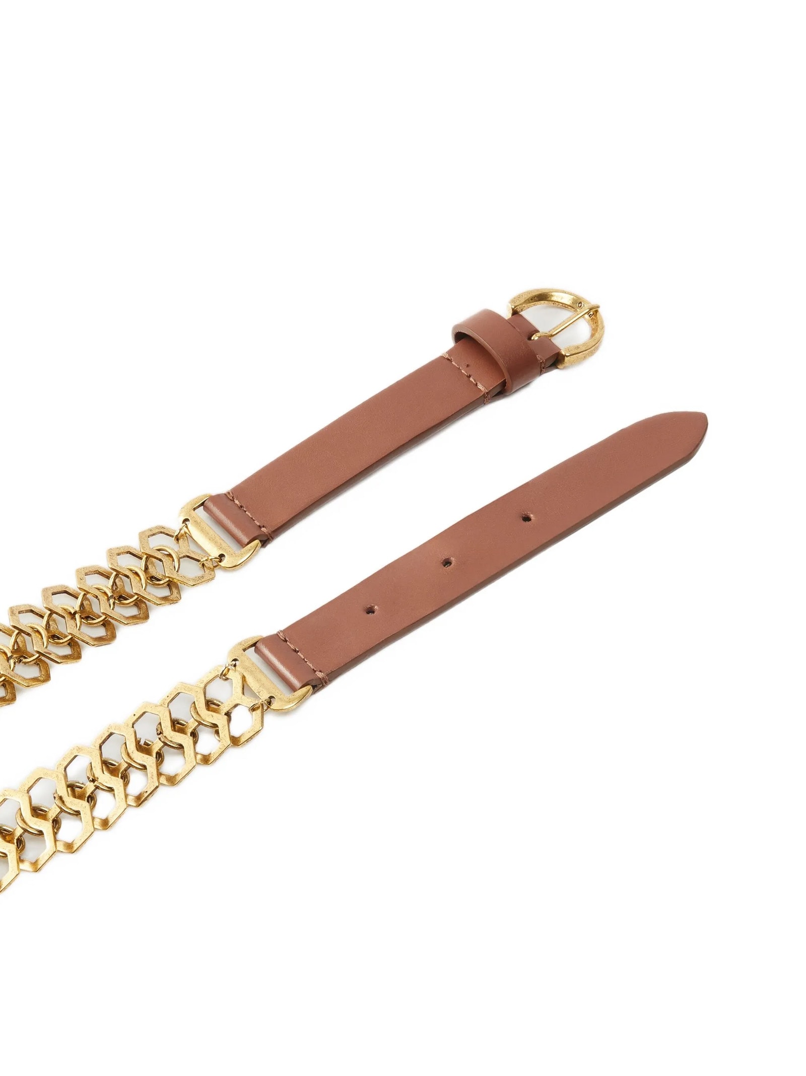 Pinko Chain Insert Belt Belts Brown In Brown