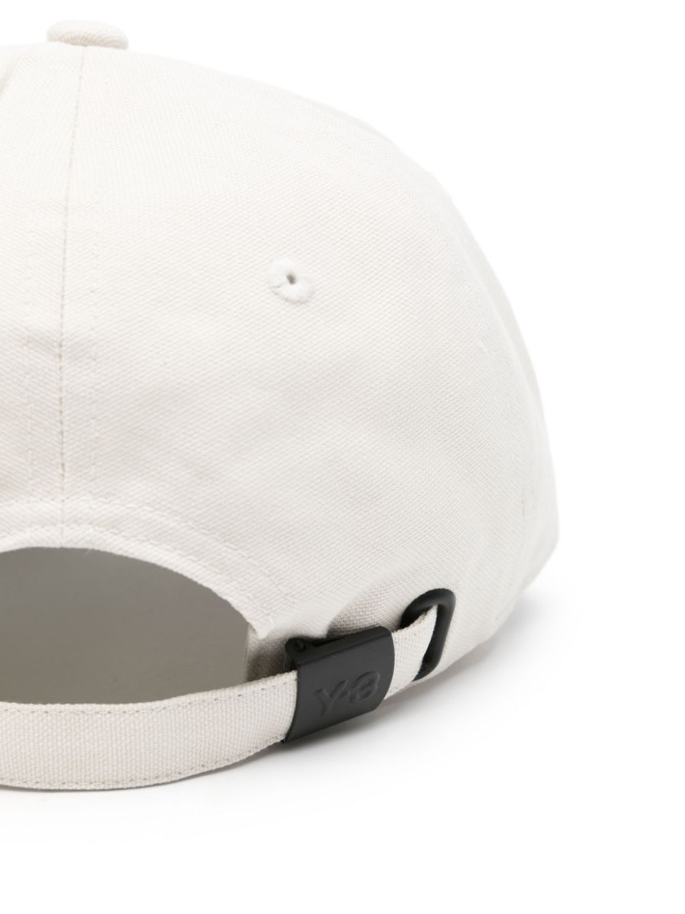 Y-3 Logo Embroidery Baseball Cap In White
