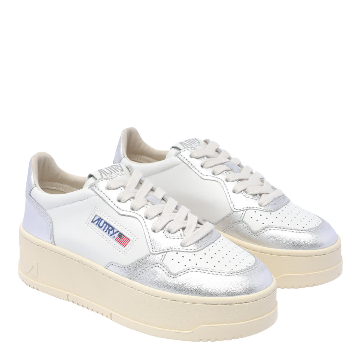 Shop Autry Medalist Platform Sneakers In White