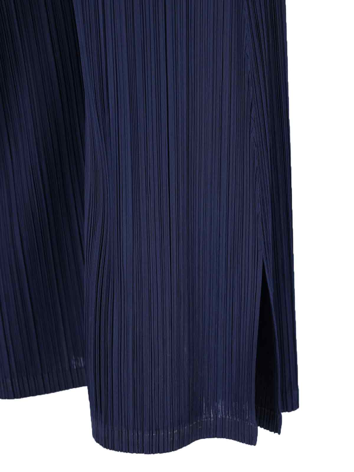 Issey Miyake February Pleated Pants In Blue