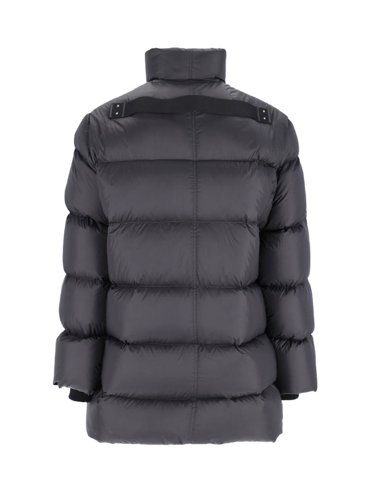 Rick Owens Long Down Jacket Turtle In Black