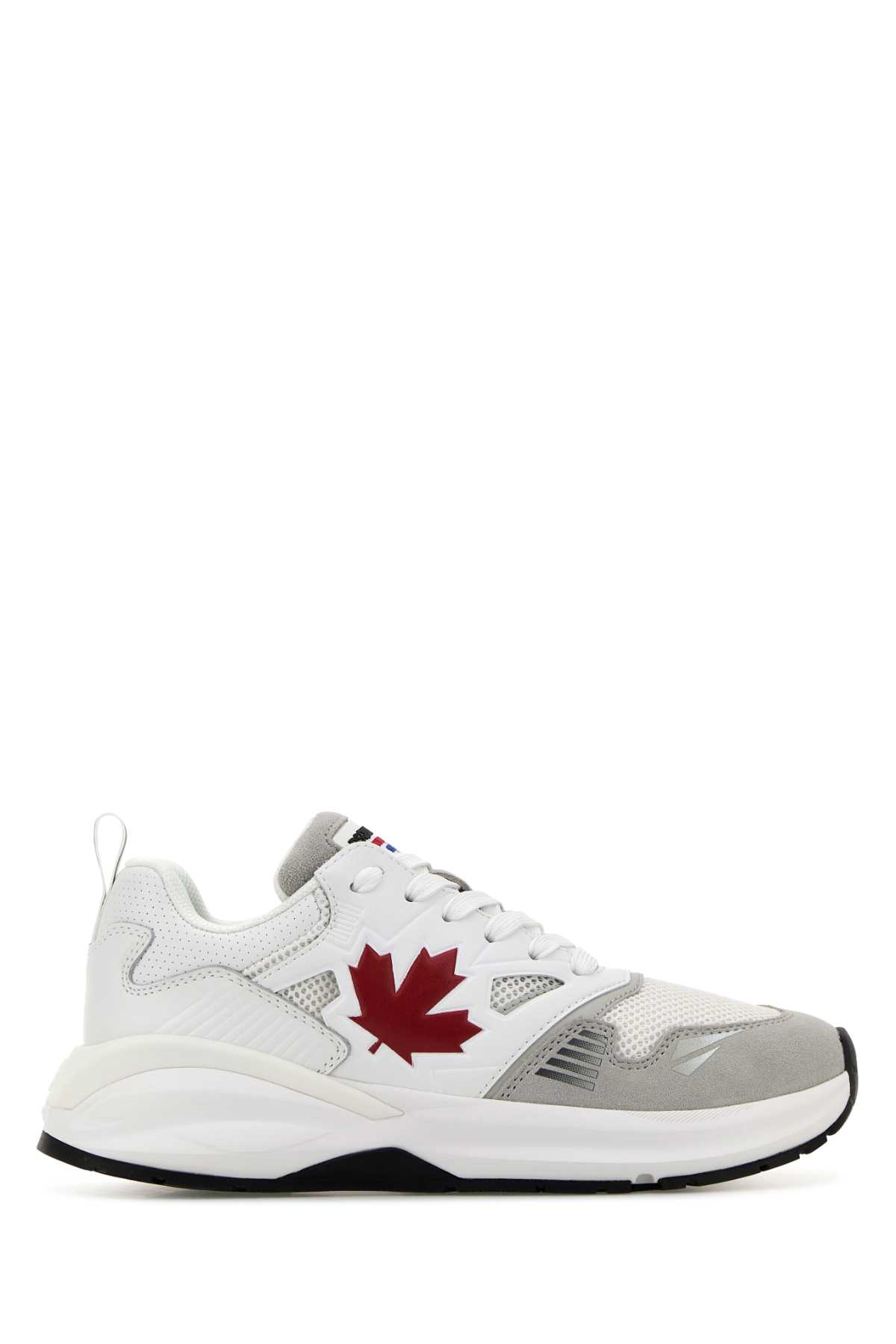 Shop Dsquared2 Two-tone Dash Sneakers In Whitered