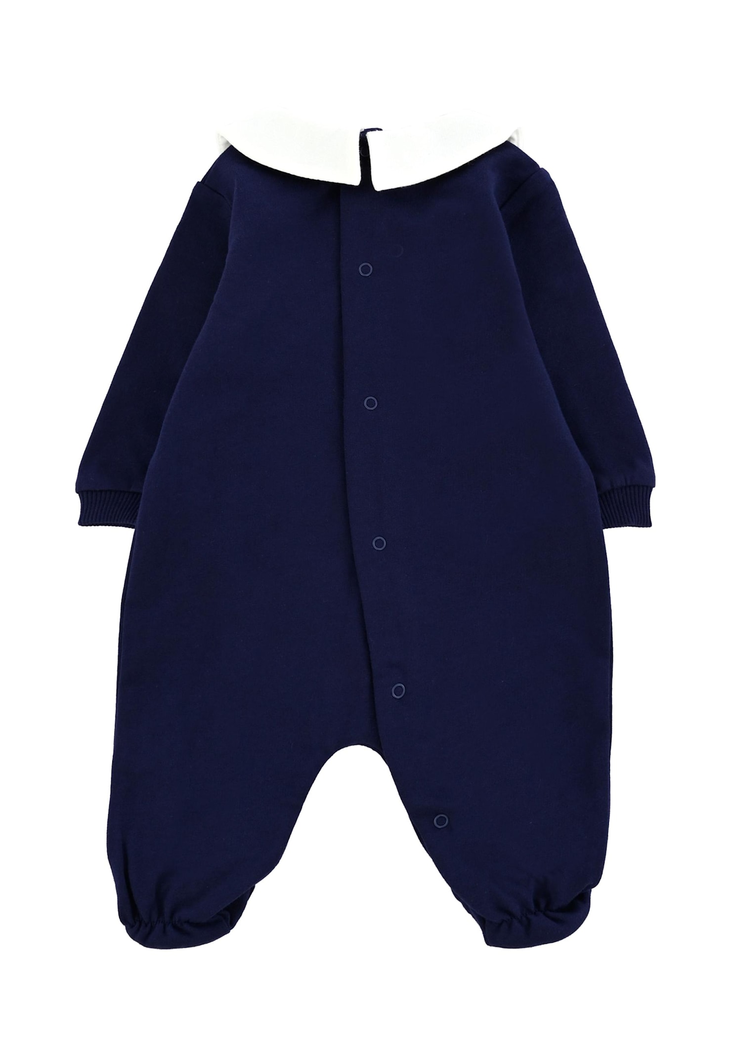 Moschino Blue Babygrow For Baby Boy With Teddy Bear In Blue