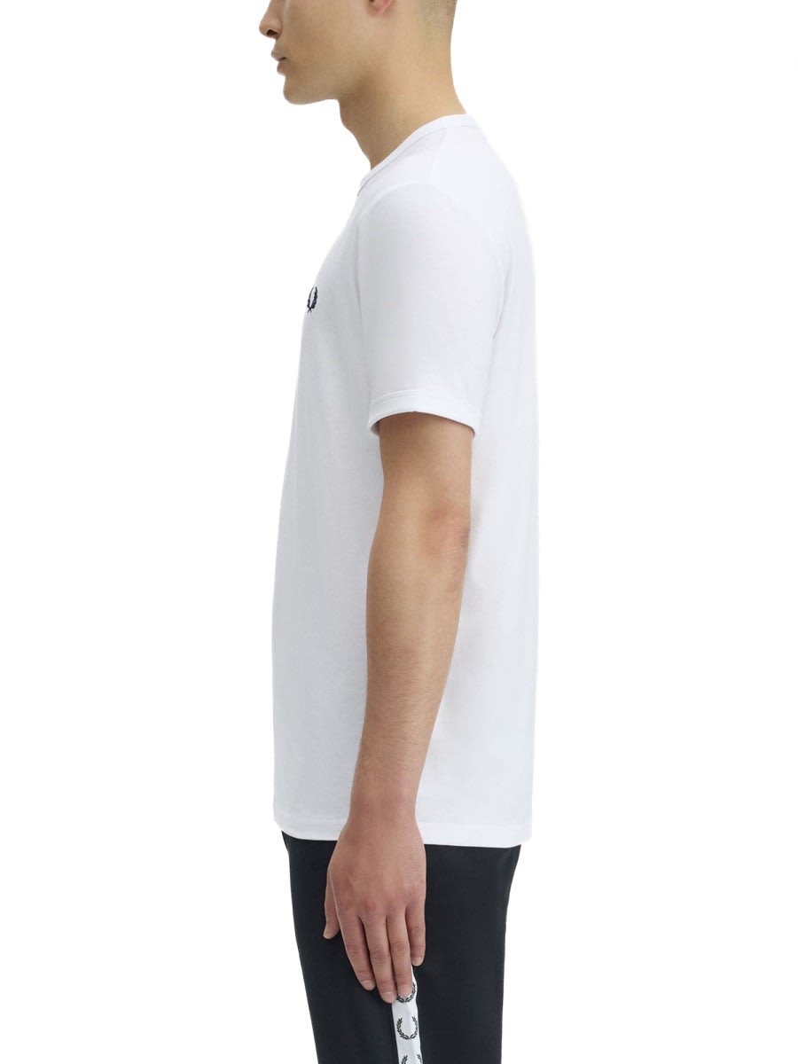 Fred Perry Classic Crew Neck Tee In White