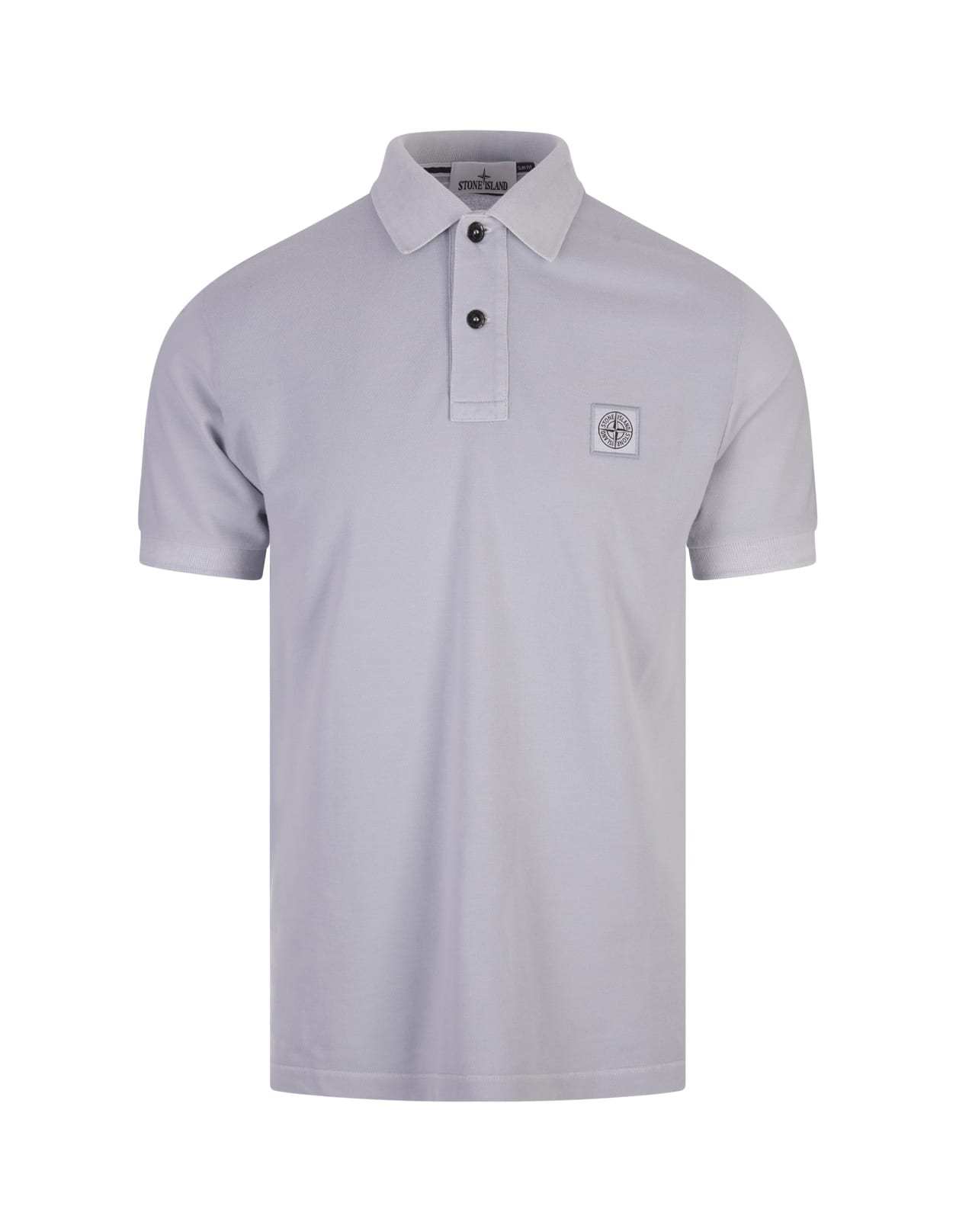 Stone Island Light Blue Pigment Dyed Slim Fit Polo Shirt