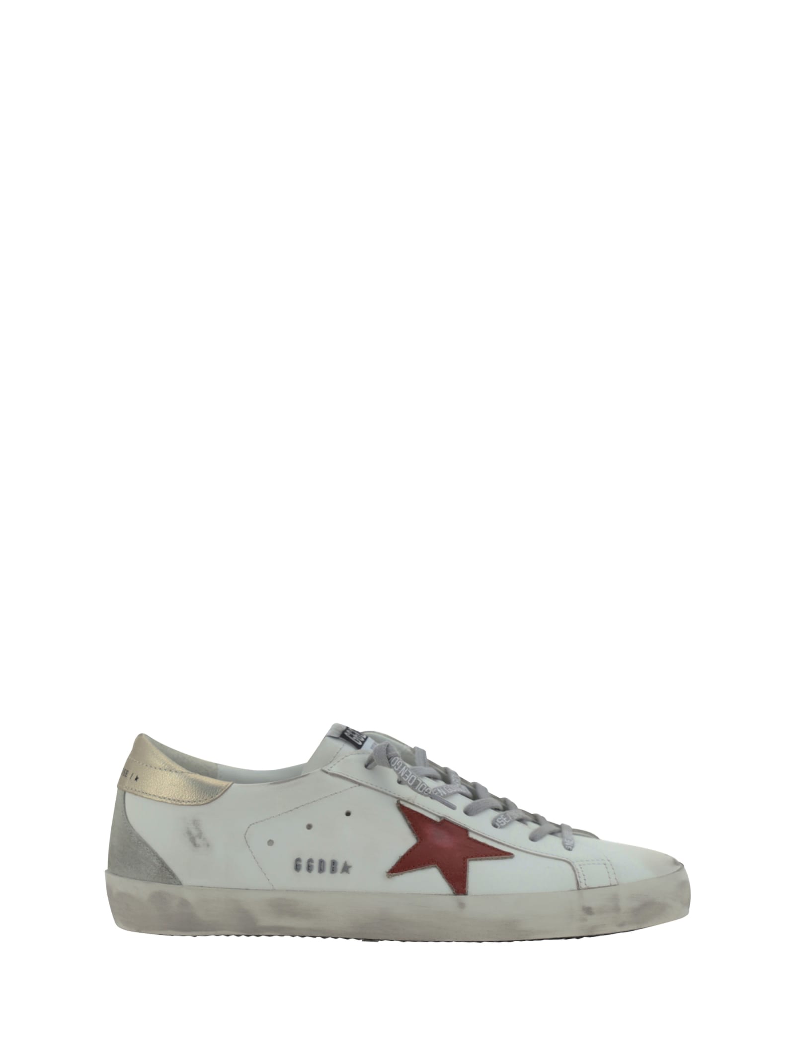 Shop Golden Goose Super-star Sneakers In White/red/platinum/ice