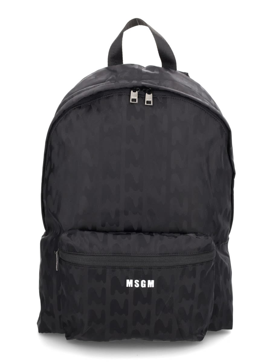 Msgm Backpack Mwave In Black