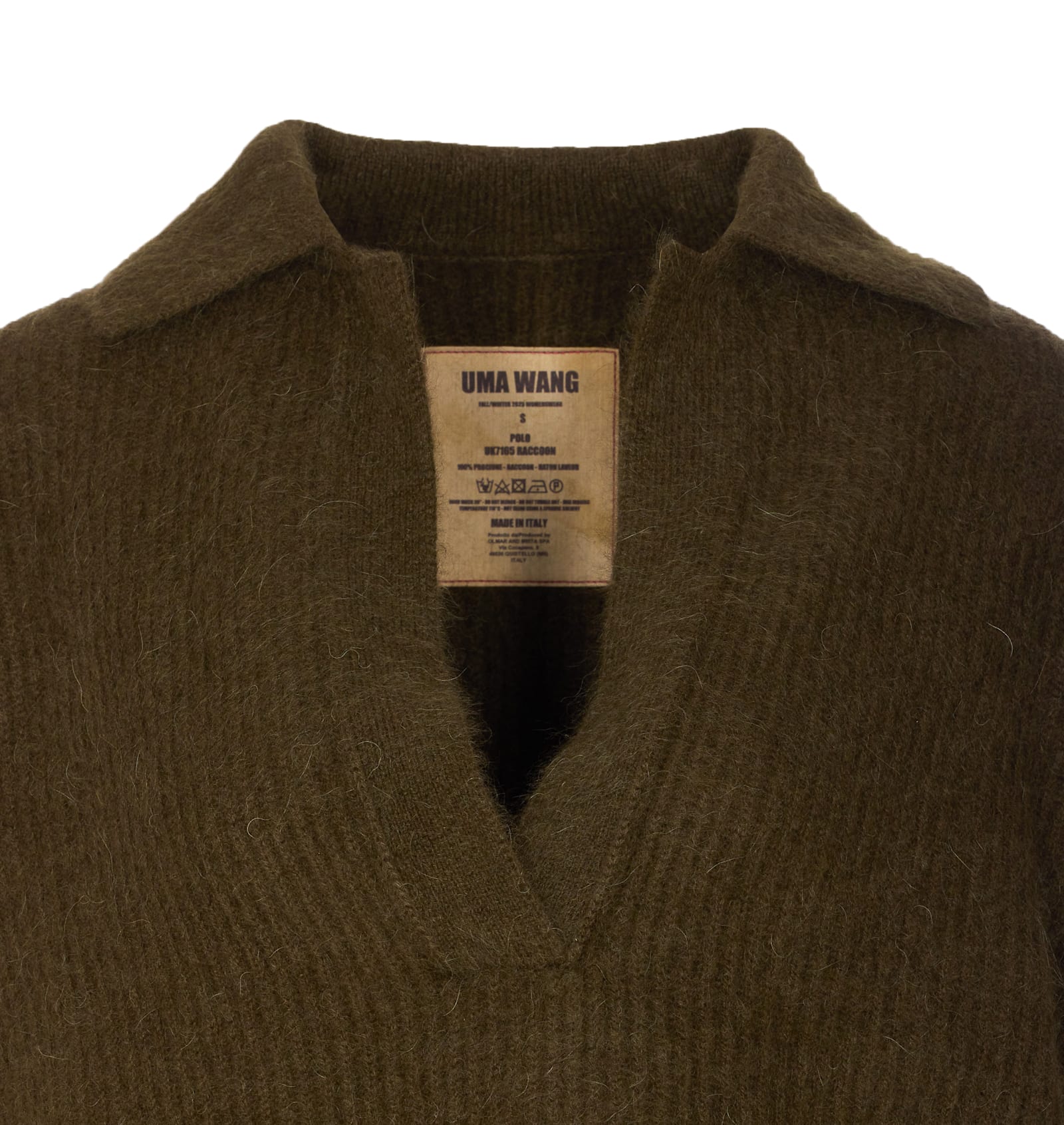 Uma Wang Raccoon Sweater In Green