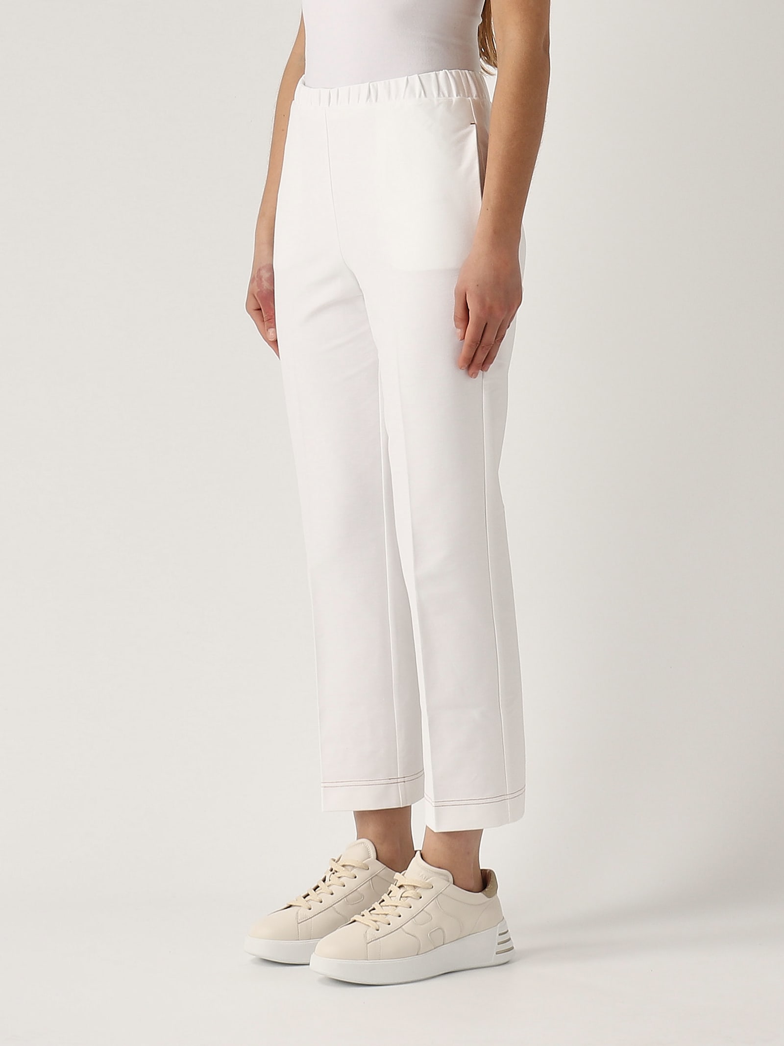 Max Mara Ombra Trousers In Bianco