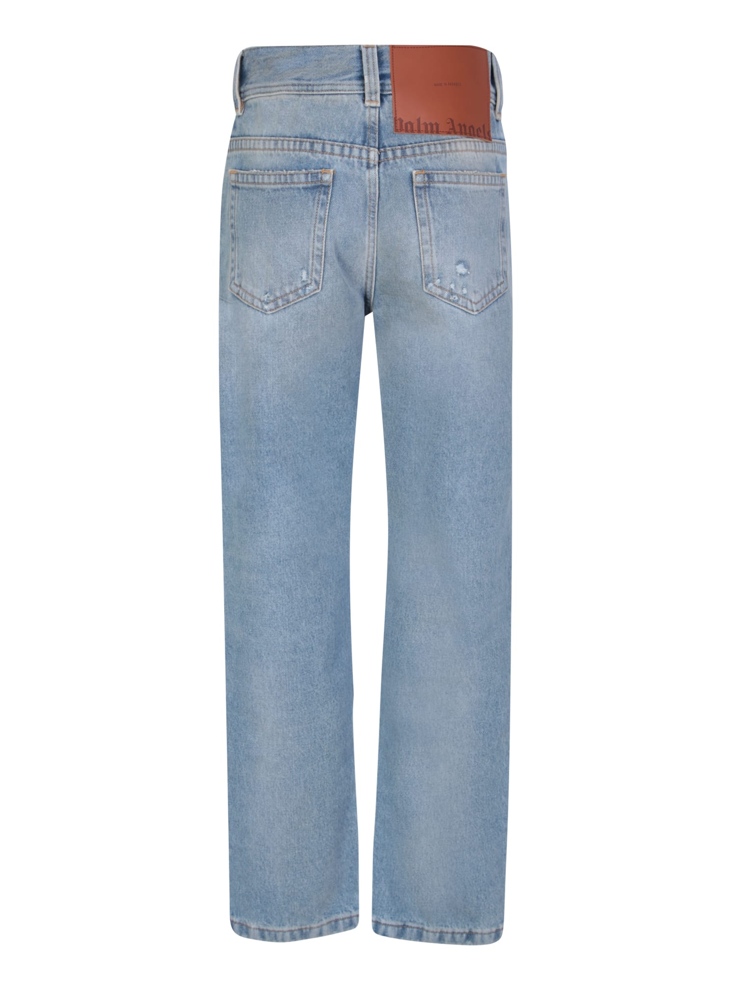 Shop Palm Angels Straight-leg Jeans In Blue