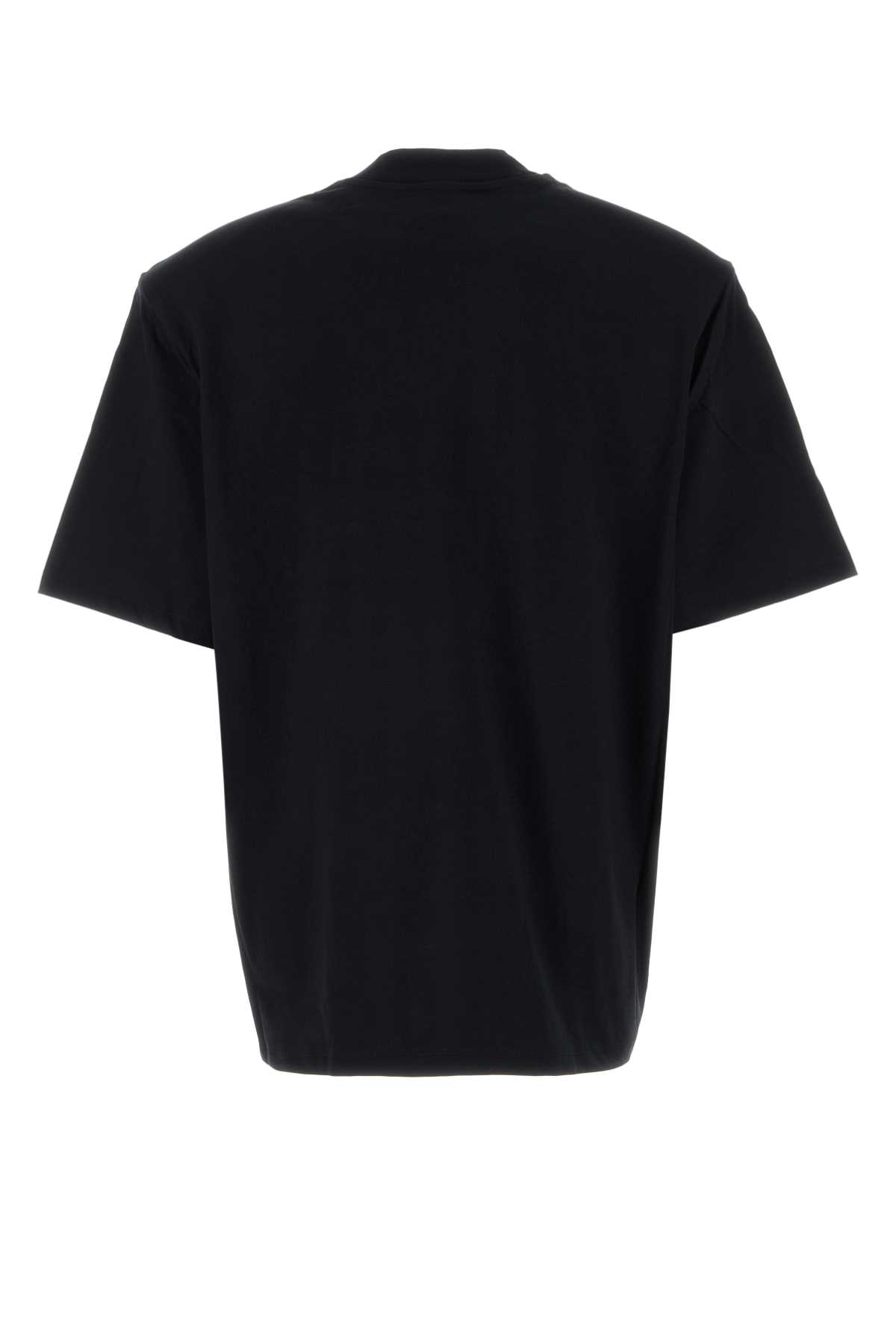 Shop Attico Black Cotton Oversize Kilie T-shirt In 100