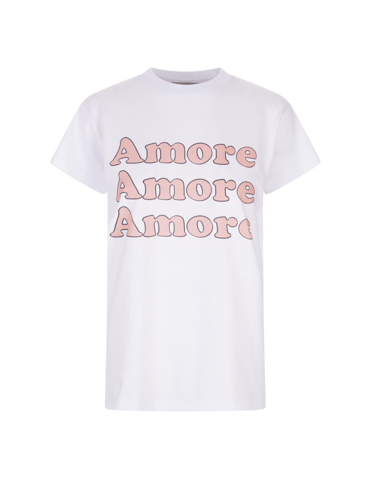 Alessandro Enriquez White T-shirt With Amore Print