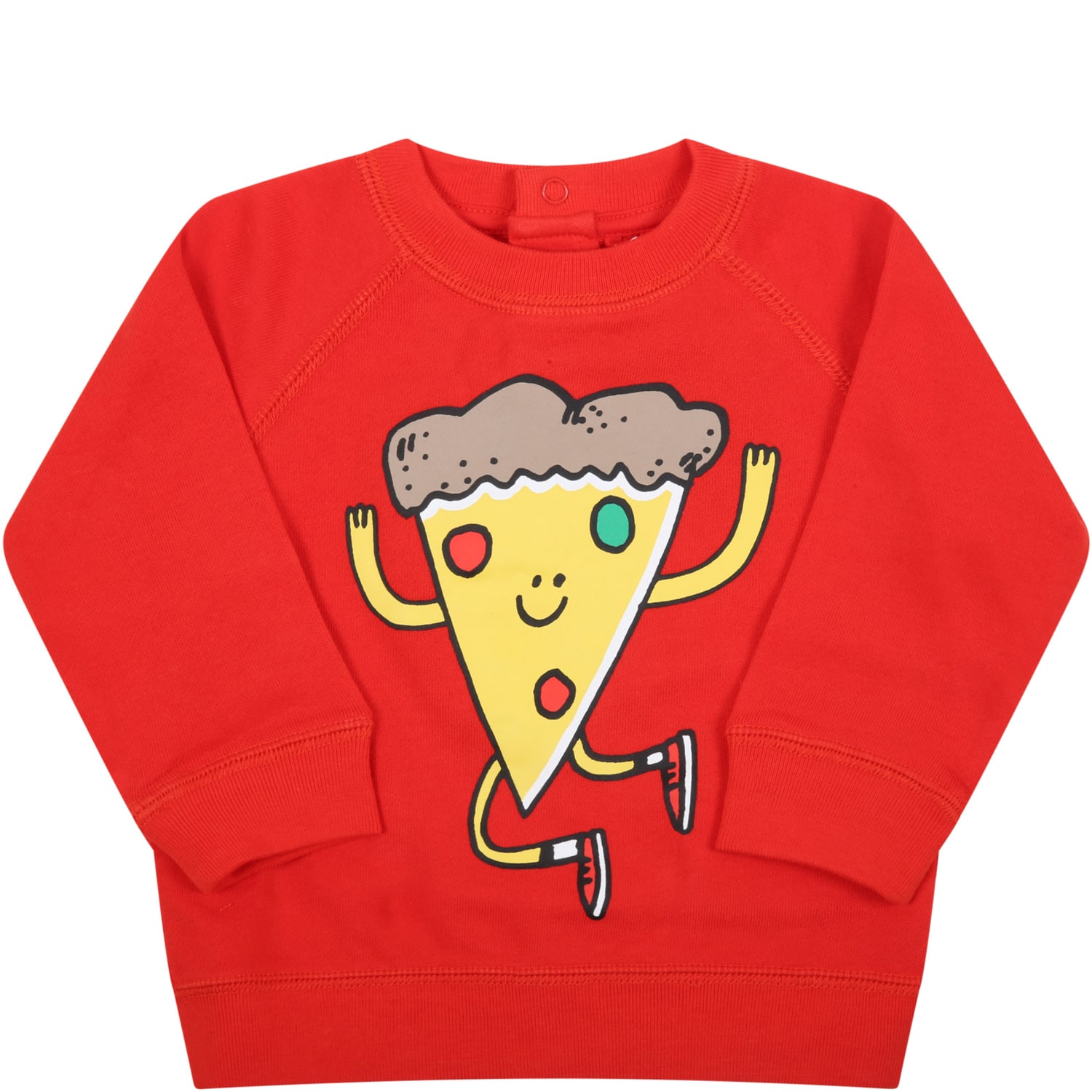 Stella McCartney Kids Red Sweatshirt For Baby Kids With Pizza