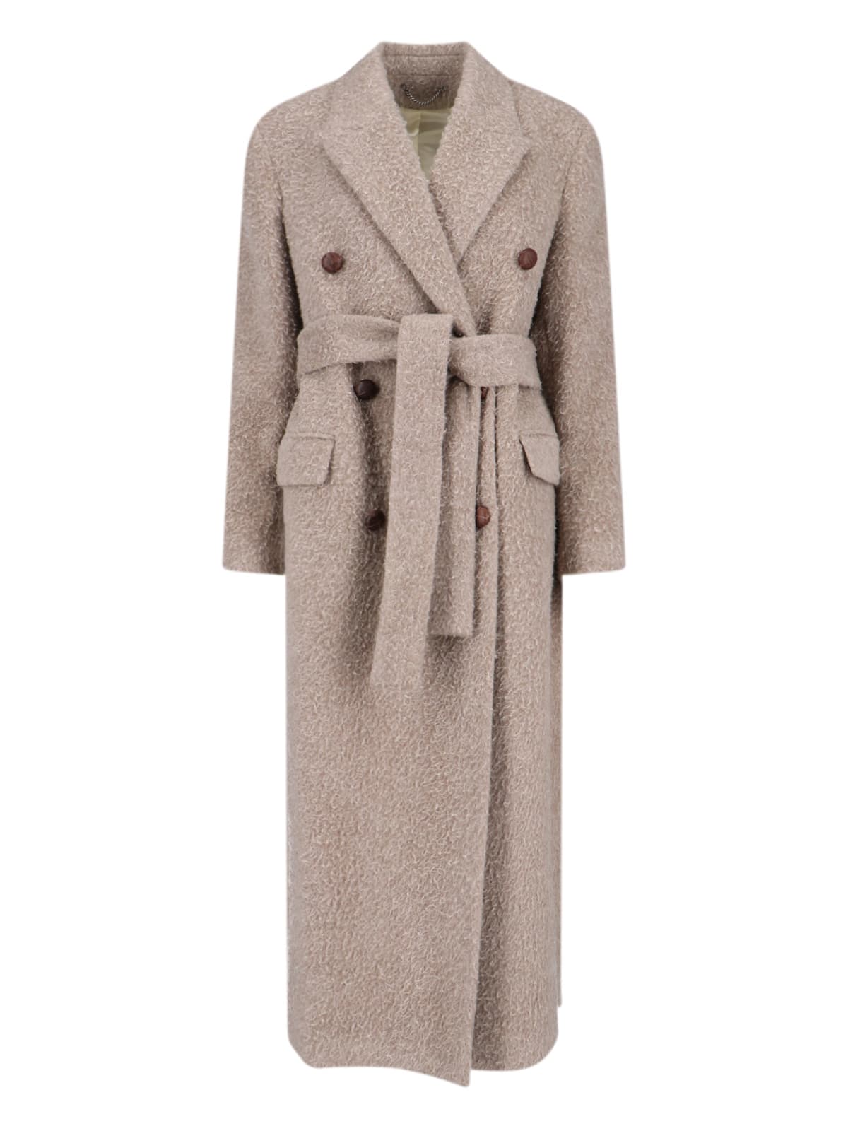 Golden Goose Double-breasted Coat In Brown