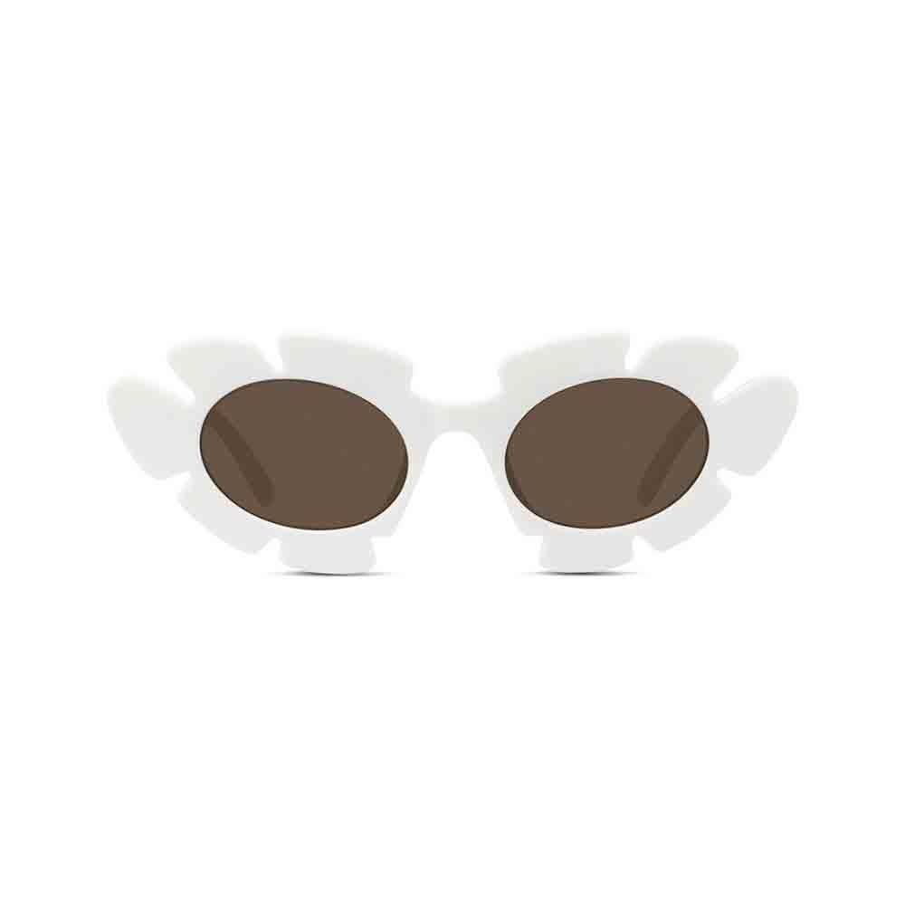 Shop Loewe Sunglasses In Bianco/marrone
