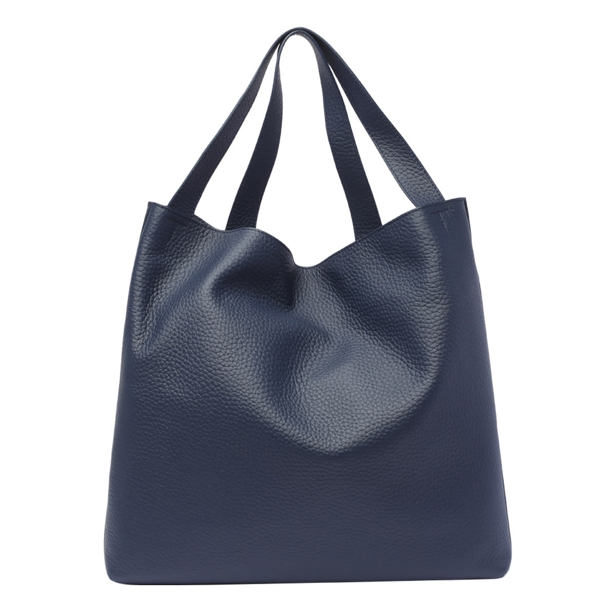 Shop Orciani Soft Leather Bag In Blue