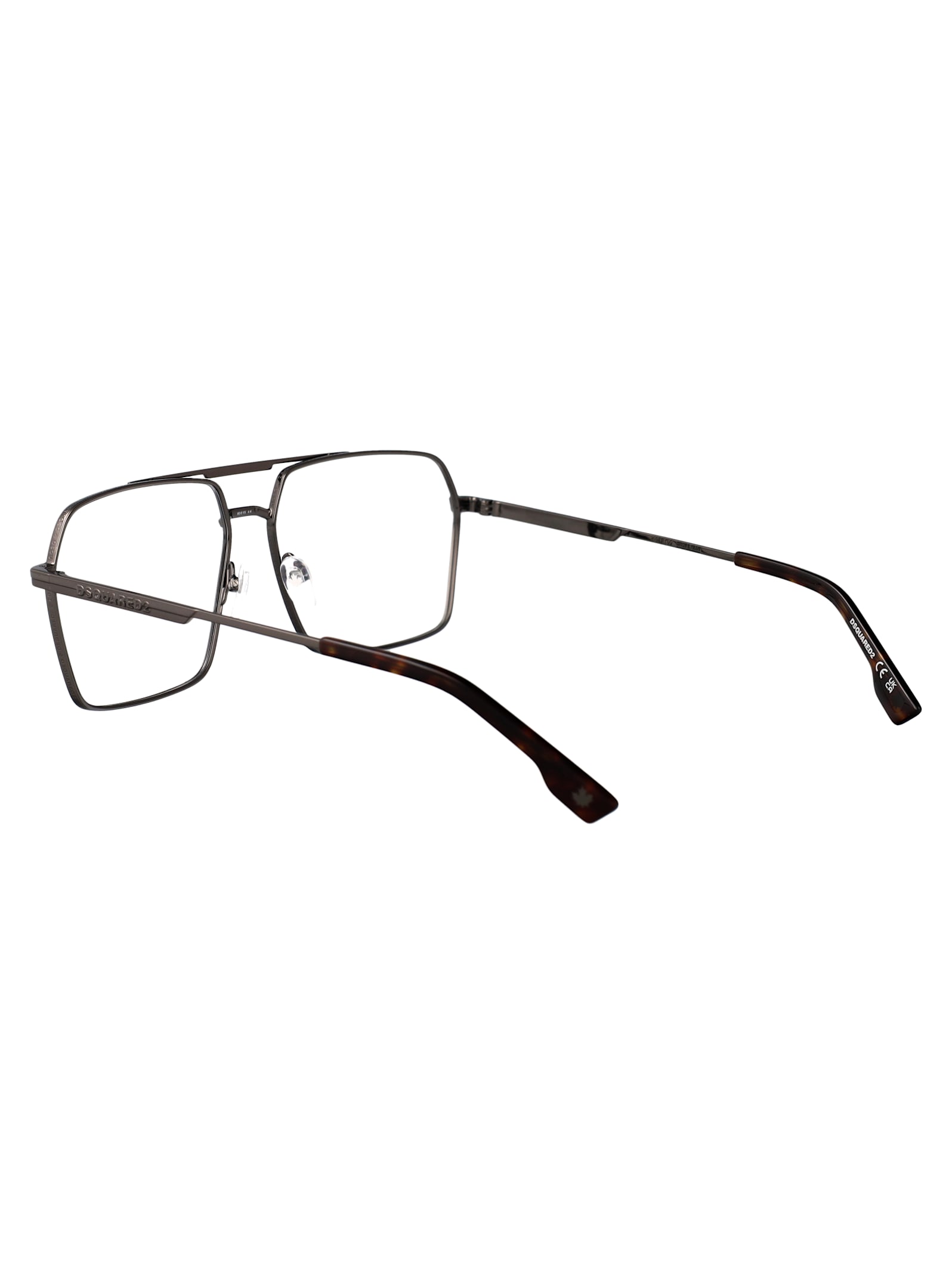 Dsquared2 Dark Ruthenium Metal Glasses In Gray