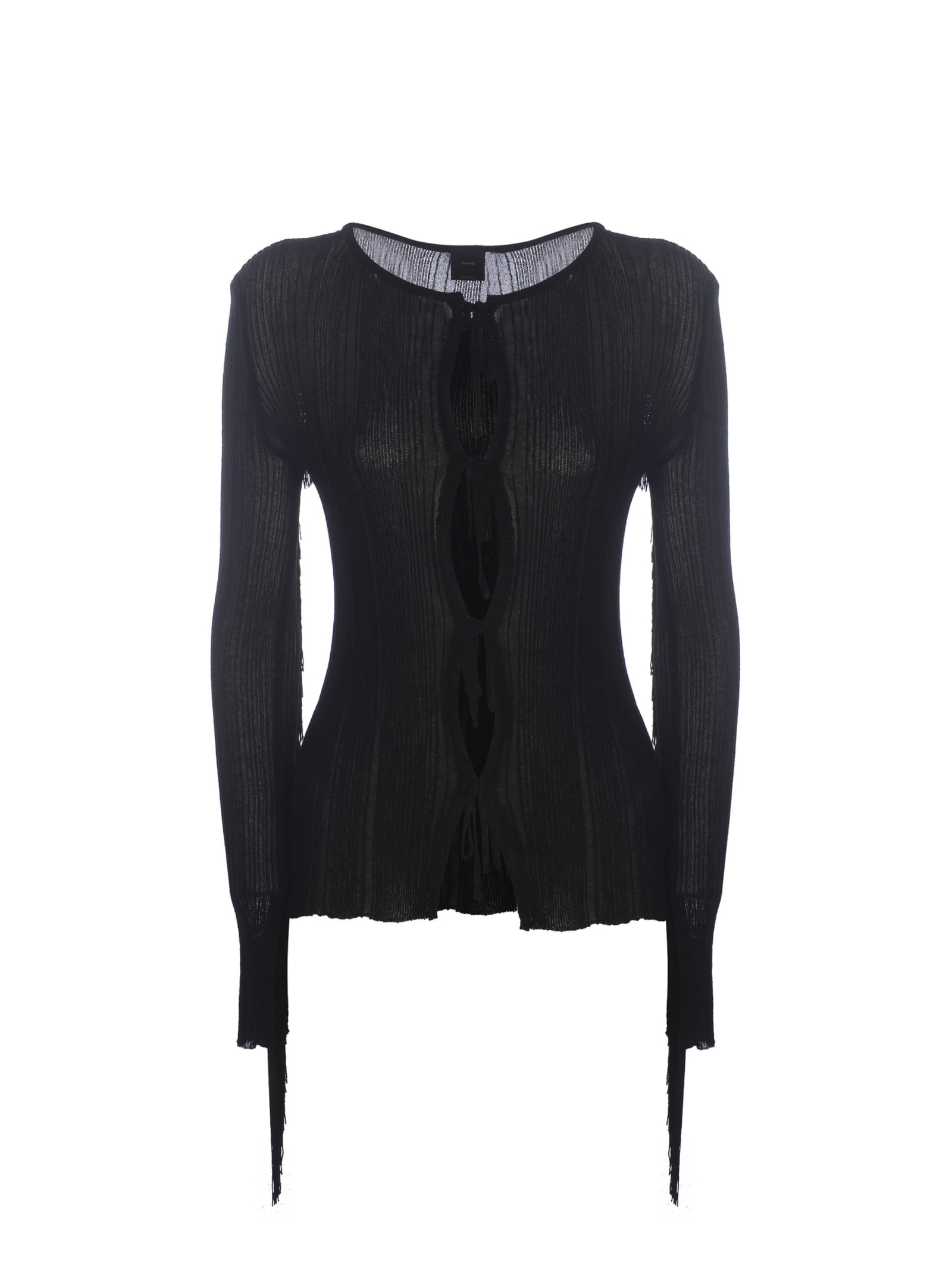 Shop Pinko Cardigan  Zelig Made Of Knitted In Nero