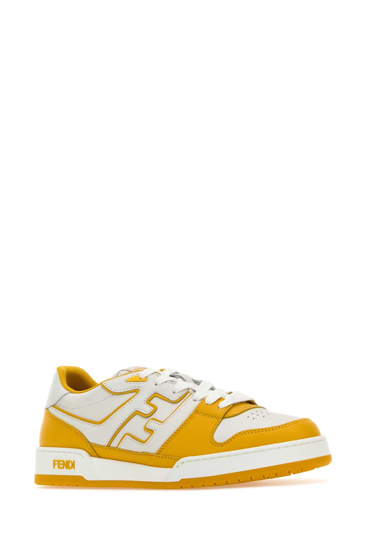 Shop Fendi Two-tone Leather  Match Sneakers In G.fenbiag.feng.fe