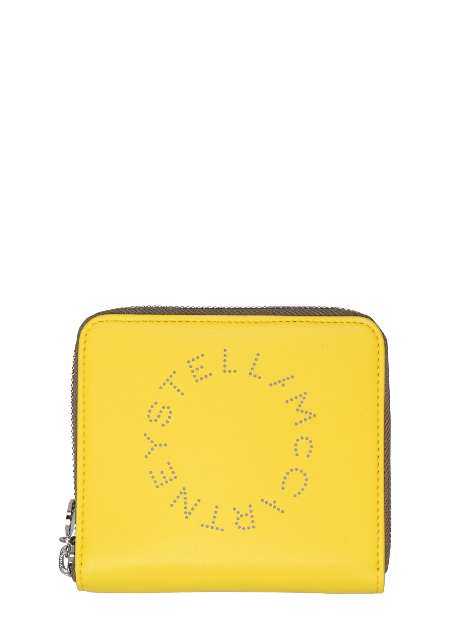 Wallet With Zip In Yellow