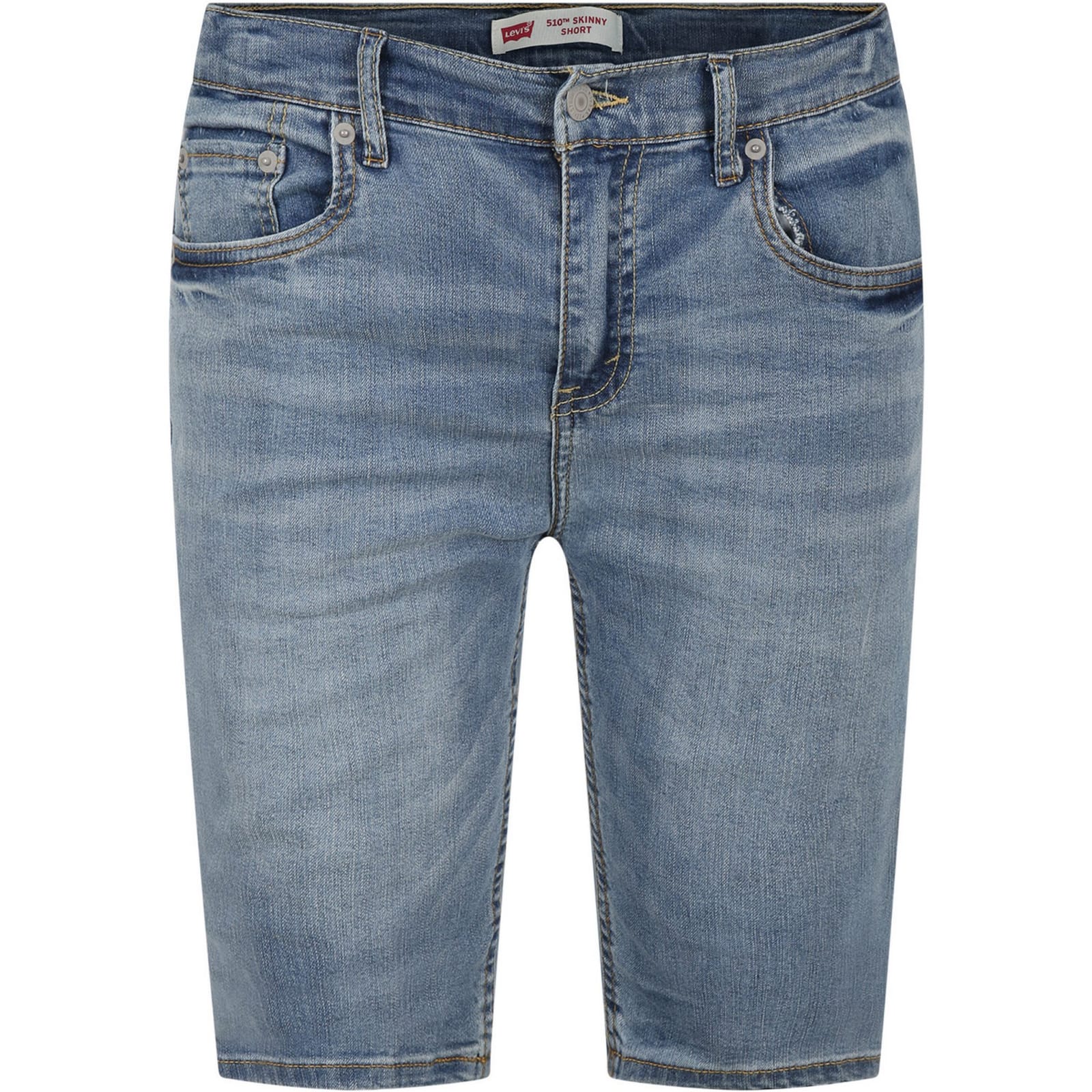 Levi's Kids' Blue Shorts For Boy With Logo In Denim