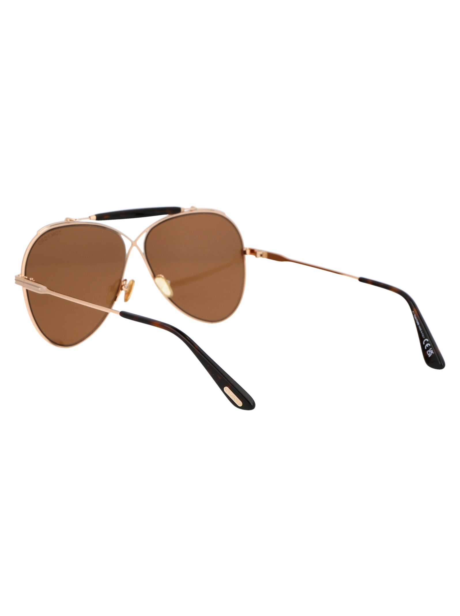 Shop Tom Ford Ft0818 Sunglasses In 28e Gold