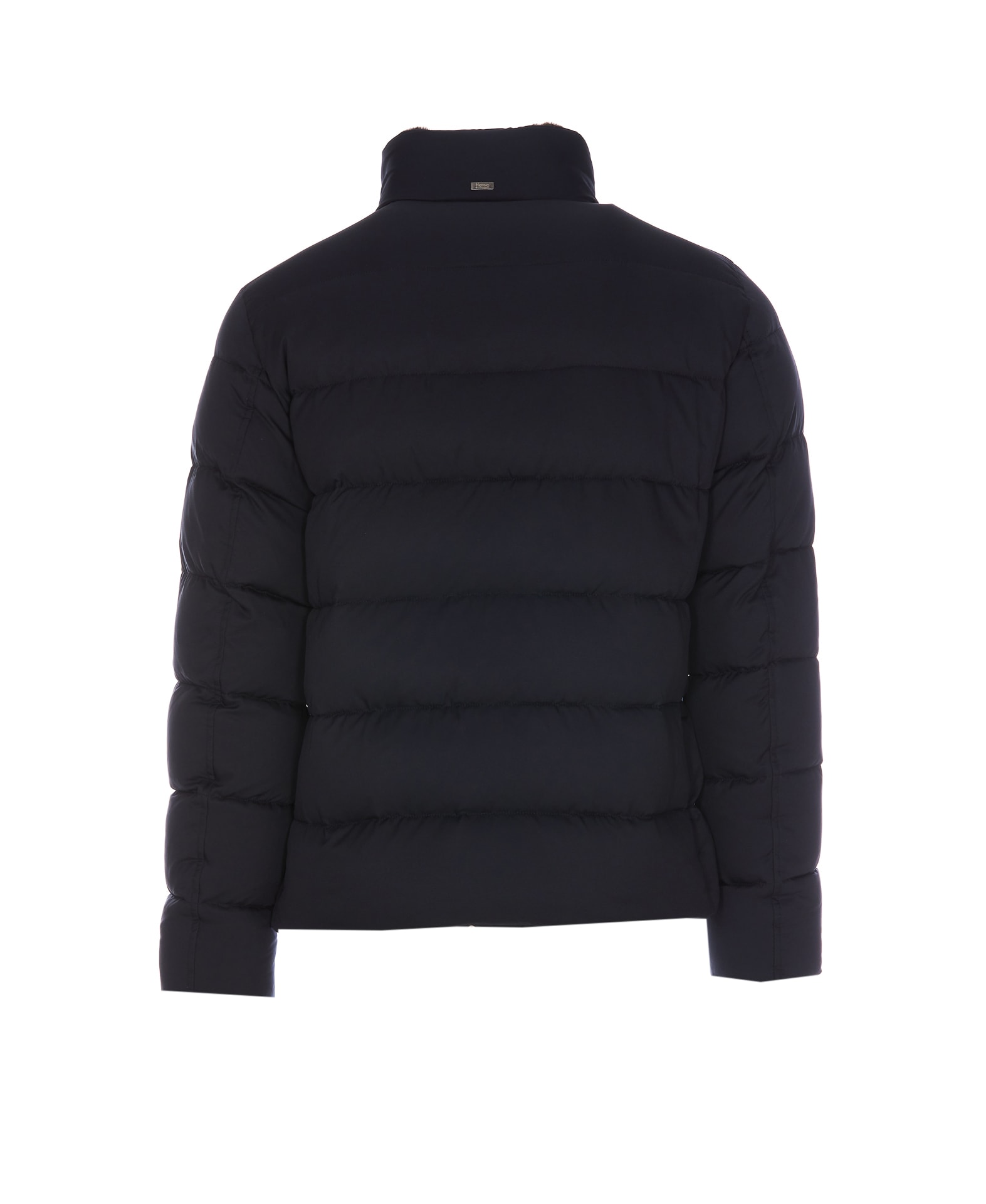 Shop Herno Wool Down Jacket In Blu