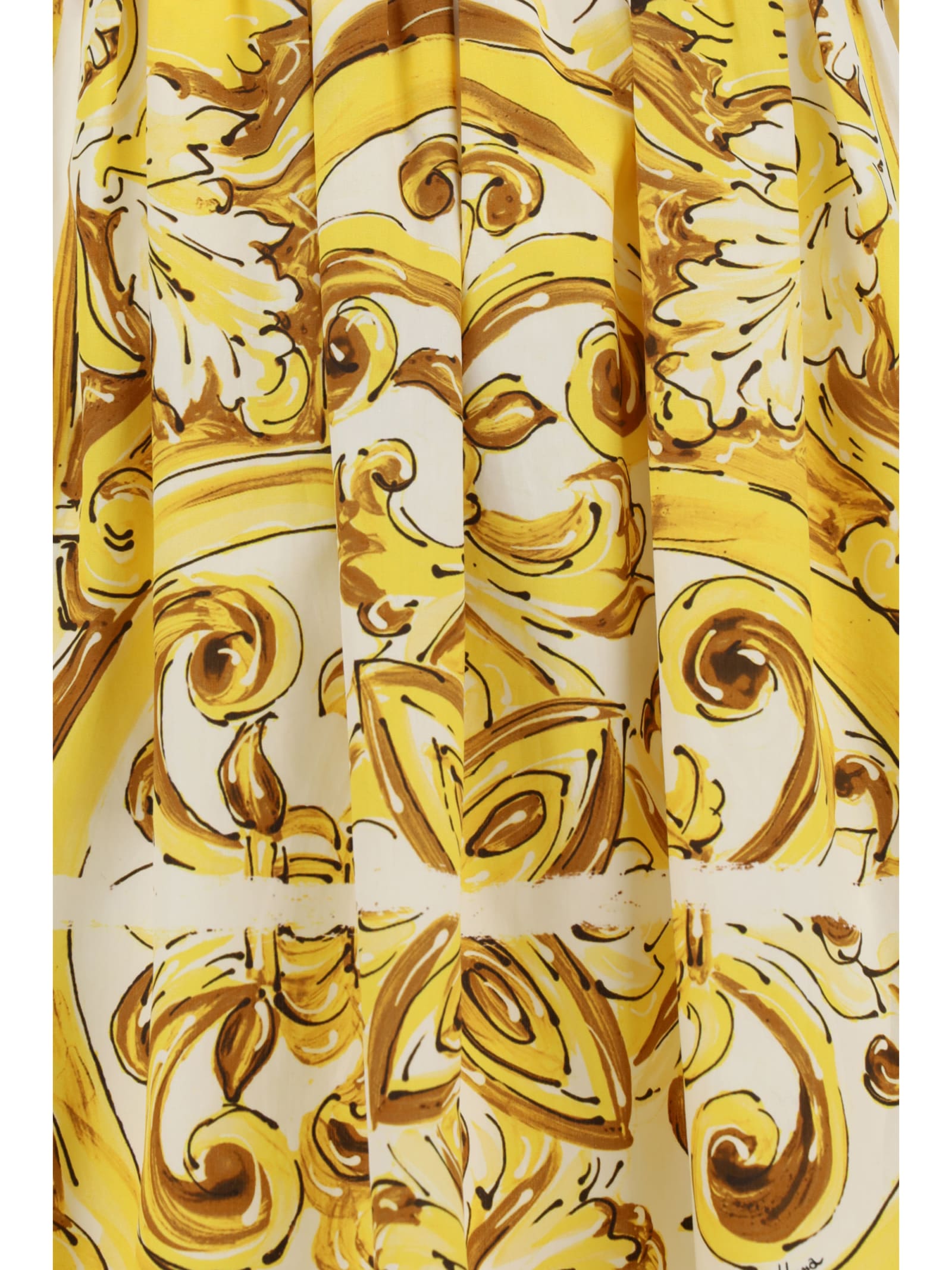 Shop Dolce & Gabbana Mini Dress In Giallo