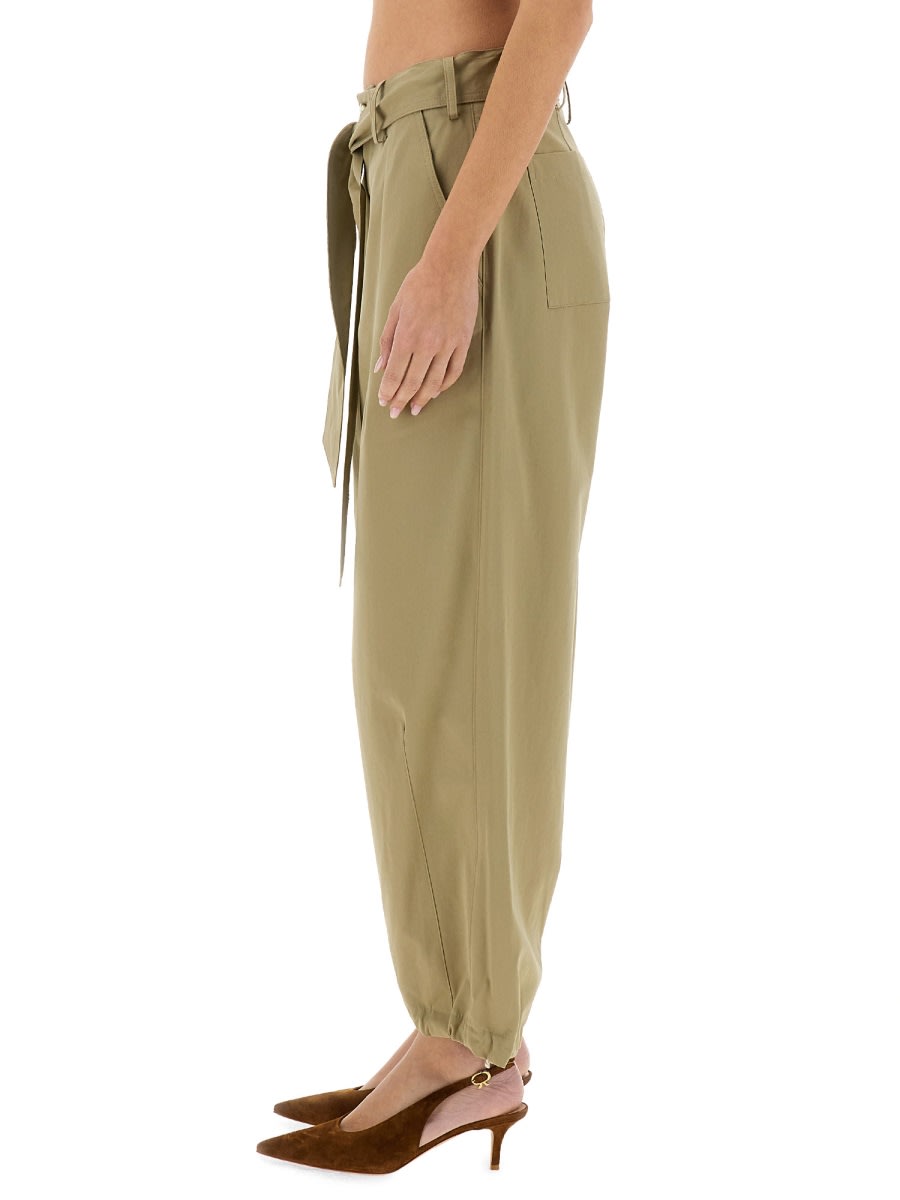 Shop Alysi Belted Pants In Green