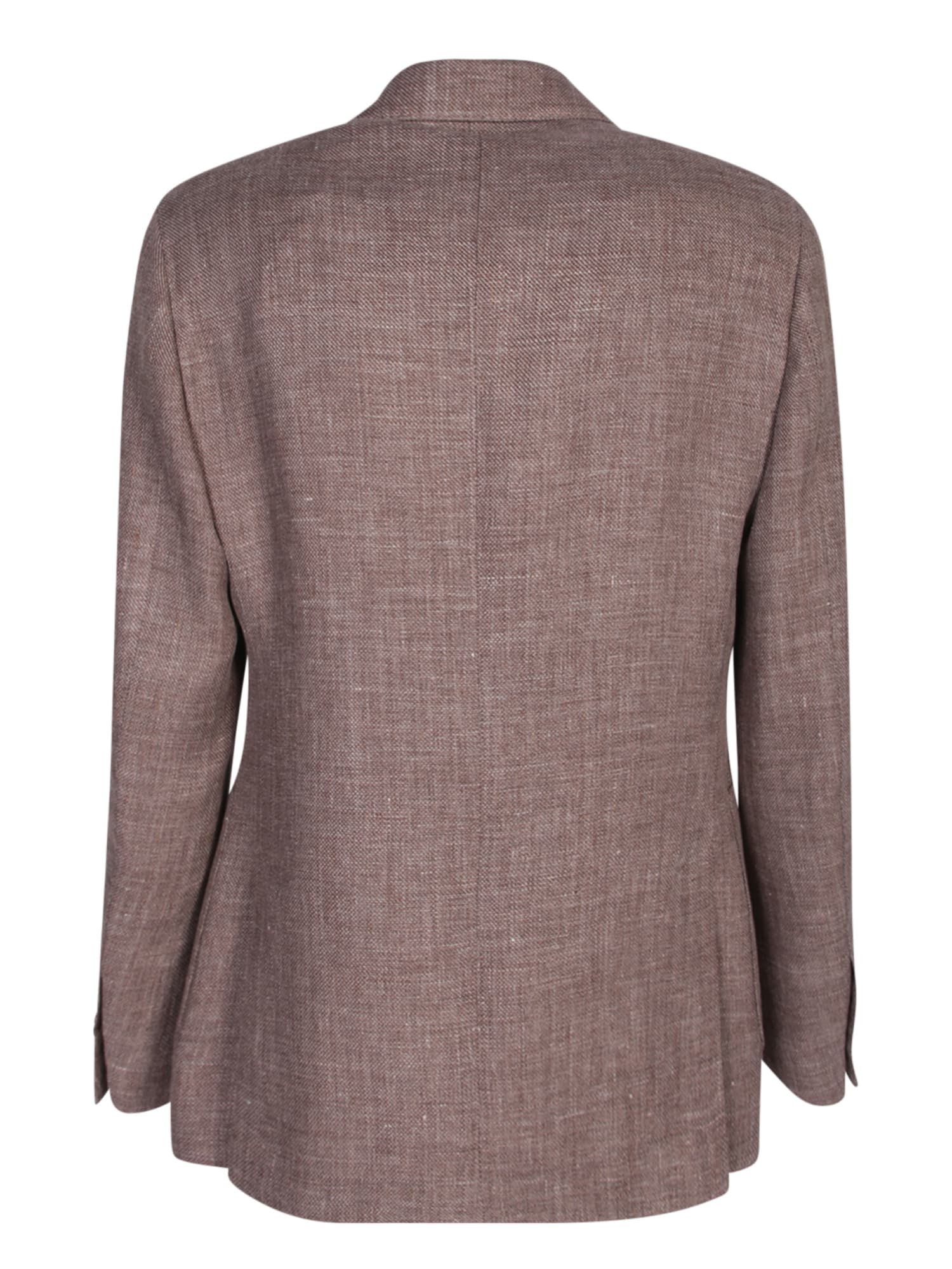 Shop Lardini Single-breasted Brown Melange Jacket