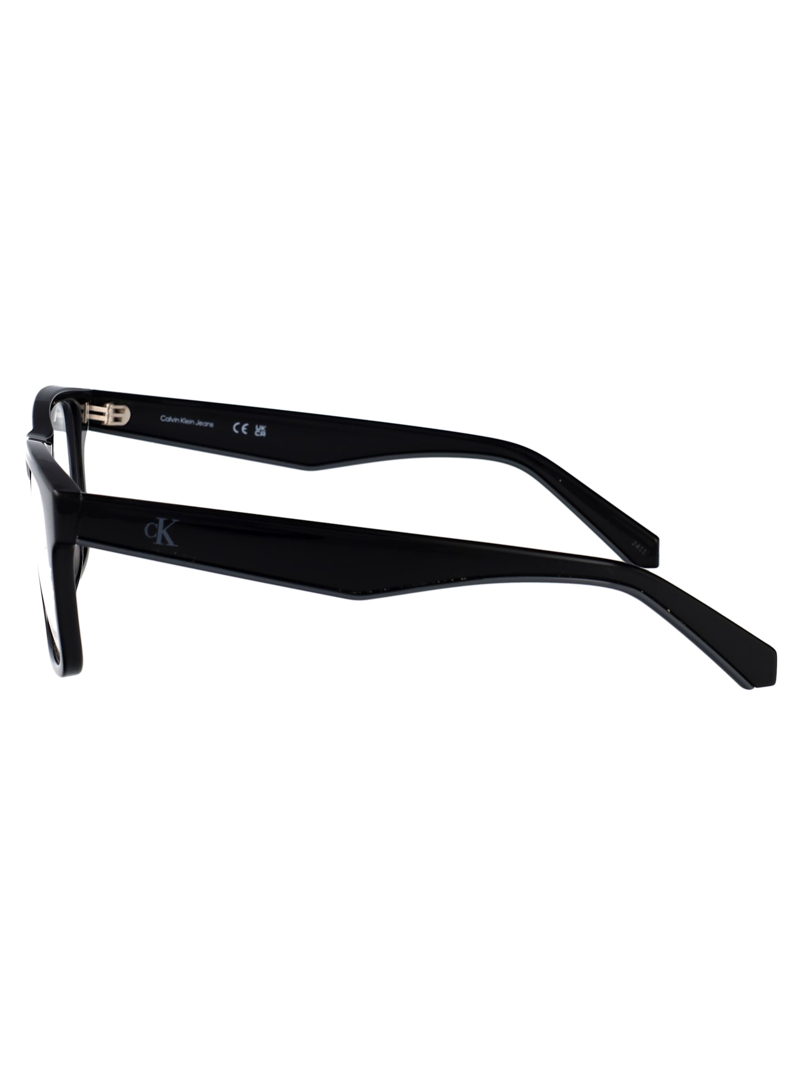 Calvin Klein Jeans Est.1978 Calvin Klein Jeans Black Acetate Glasses In Black