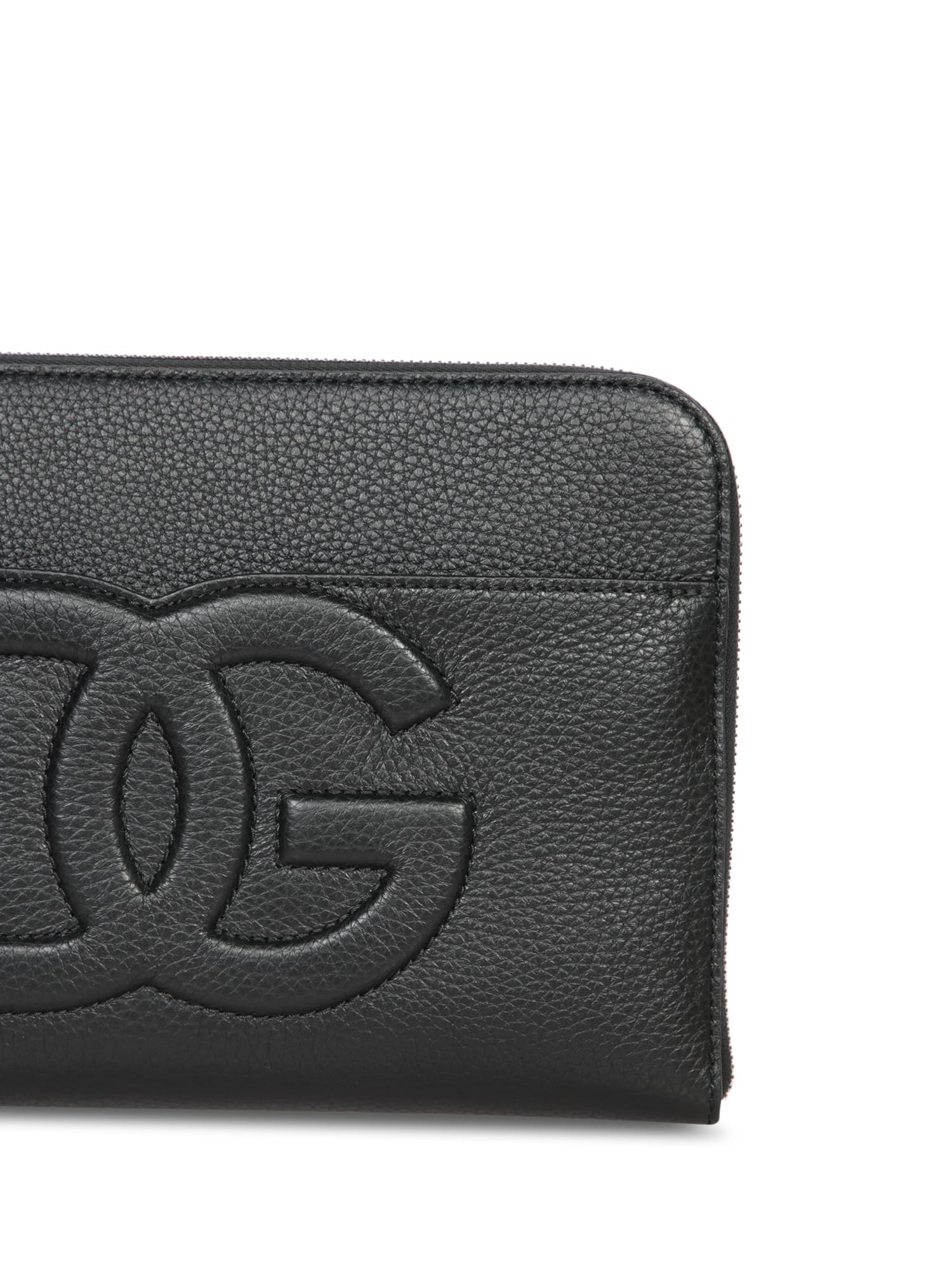 Shop Dolce & Gabbana Â Dg Embossedâ Black Pouch