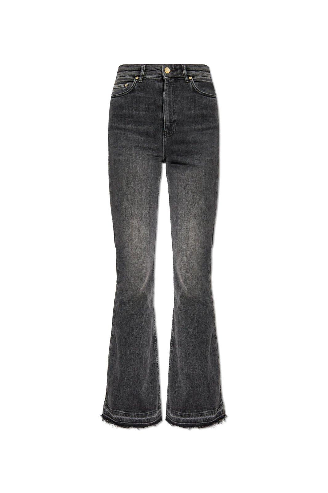 Shop Ganni Flared Jeans In Denim