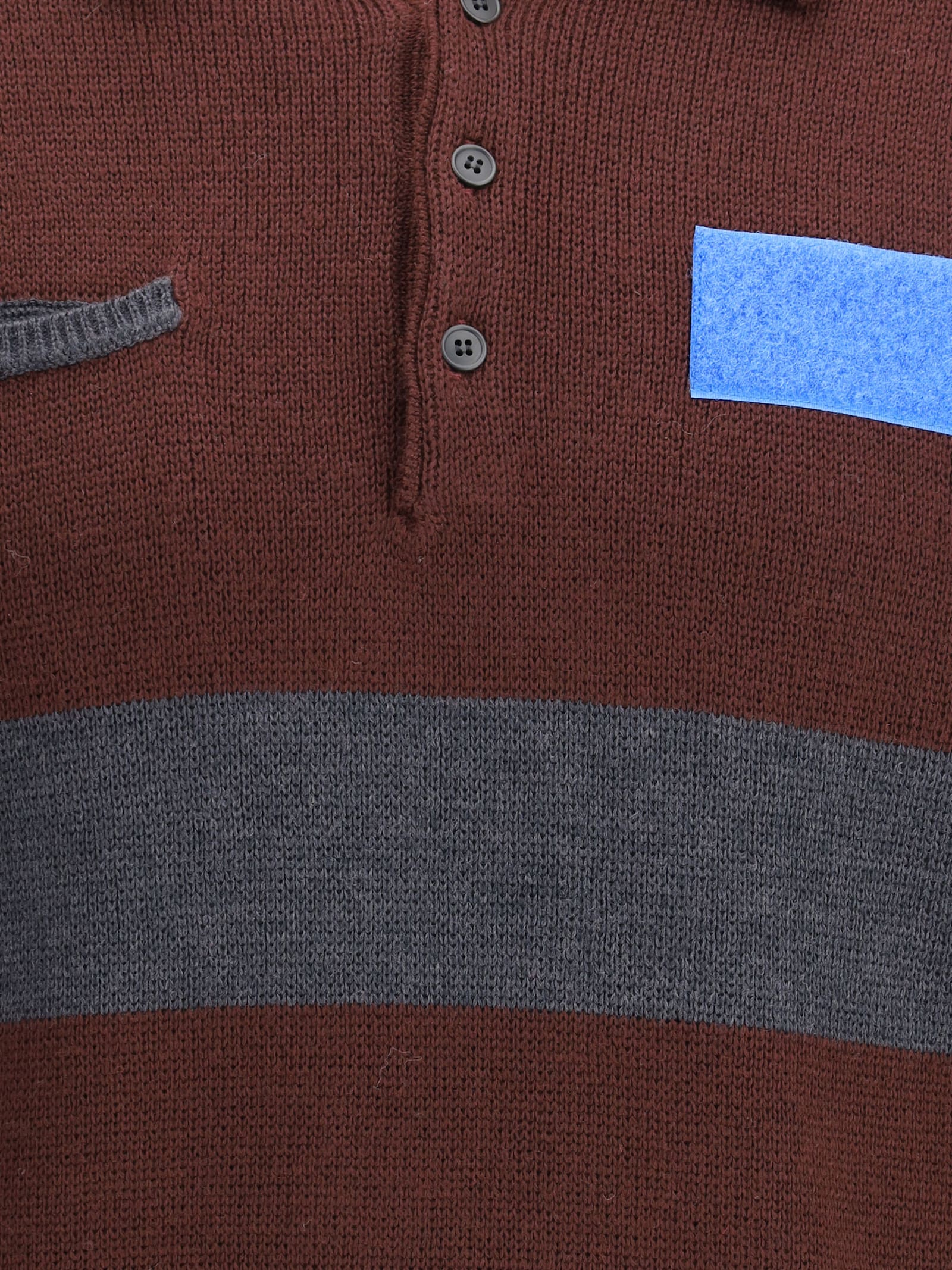 Gr10k Color Block Long Sleeve Knit Jacket In Red