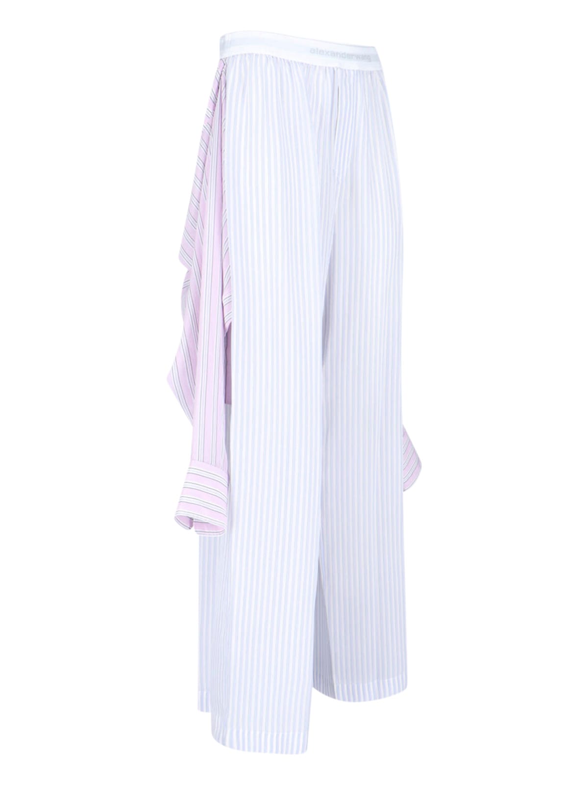 Alexander Wang Large Pants In Silk In Bluemulti
