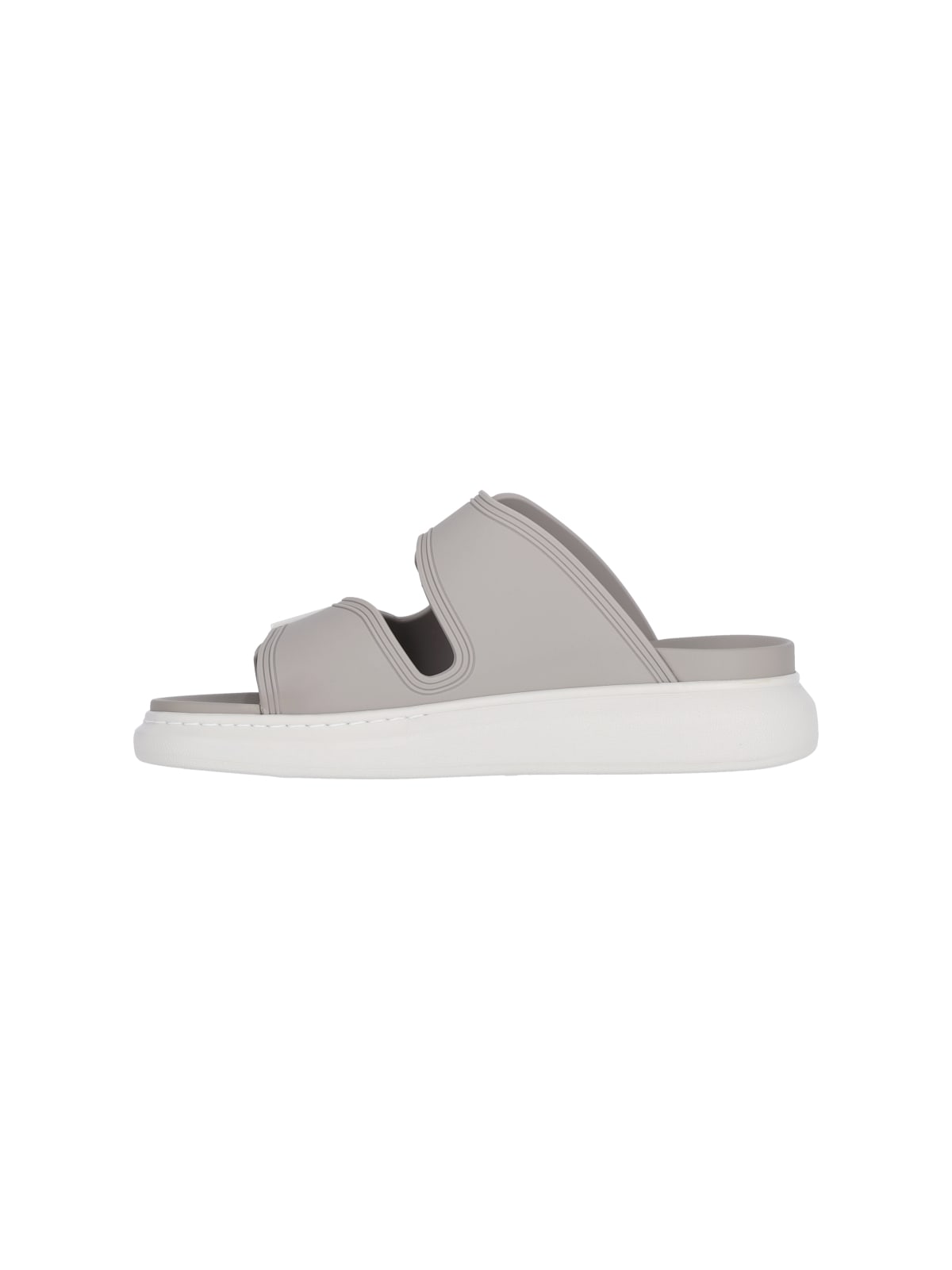Shop Alexander Mcqueen Hybrid Slide Sandals In Gray