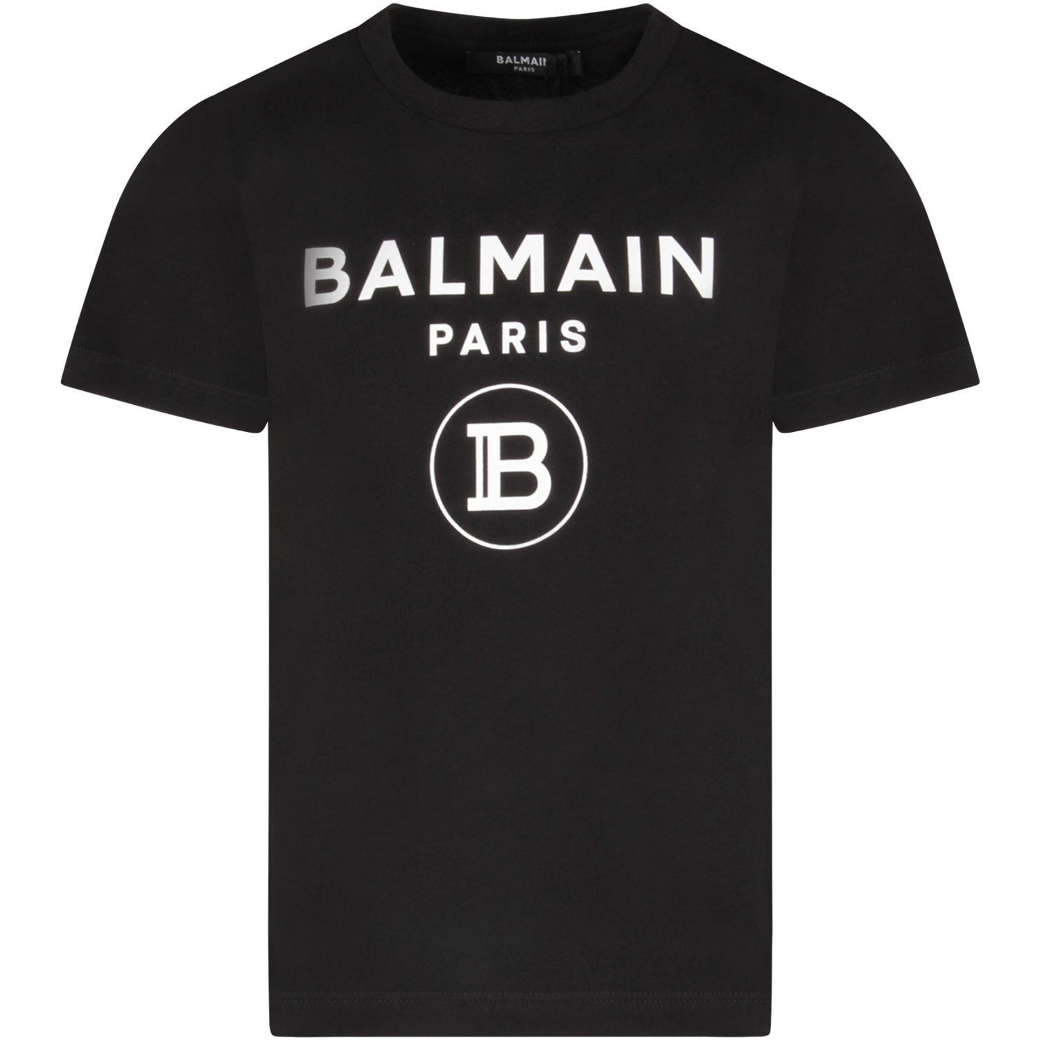 Balmain Black T-shirt For Boy With Logo